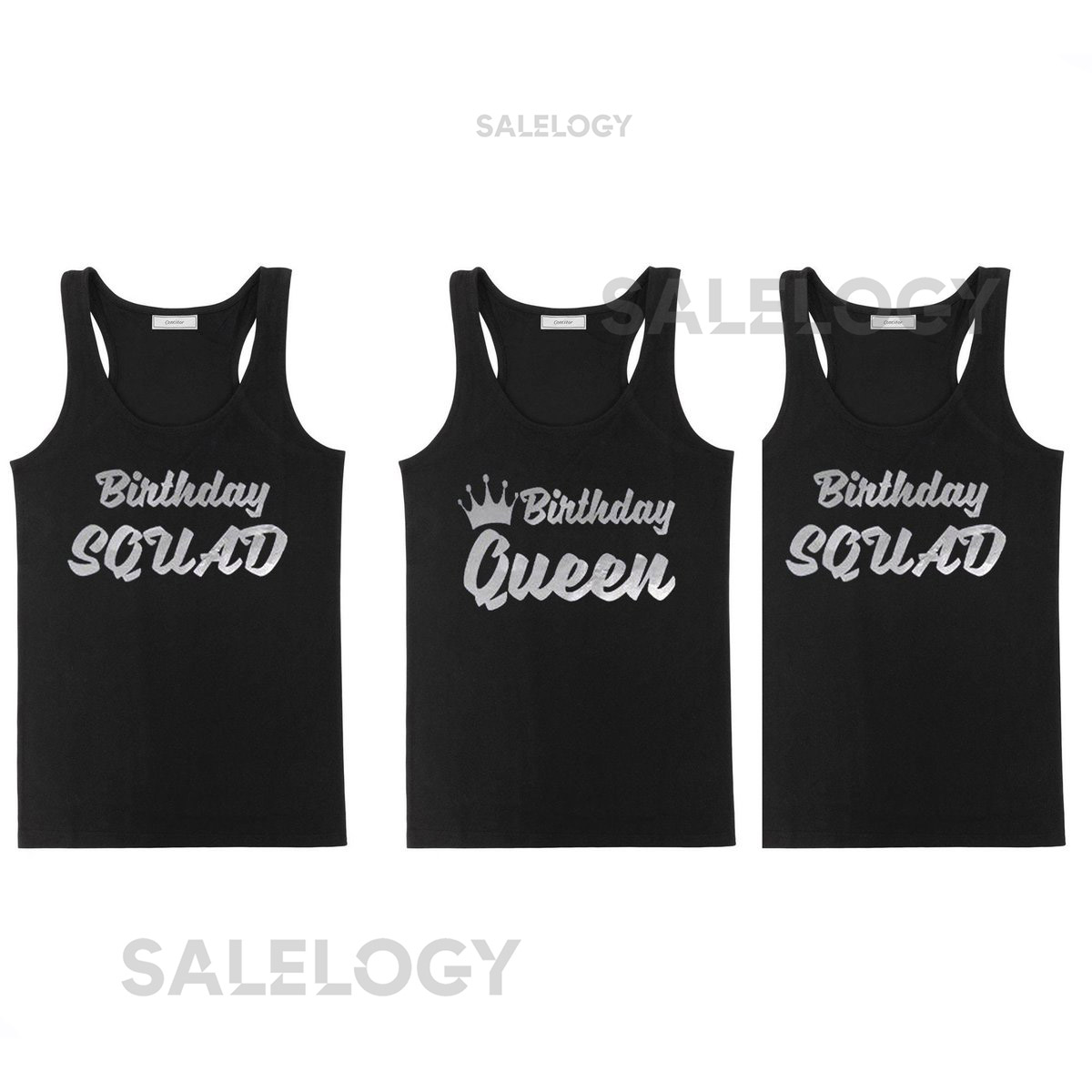 Birthday Queen Squad Tank Top Sleeveless Tank Top Crown Birthday Queen Tee Soft Comfortable Squad Tee Gold Party Fashionable Tee_100