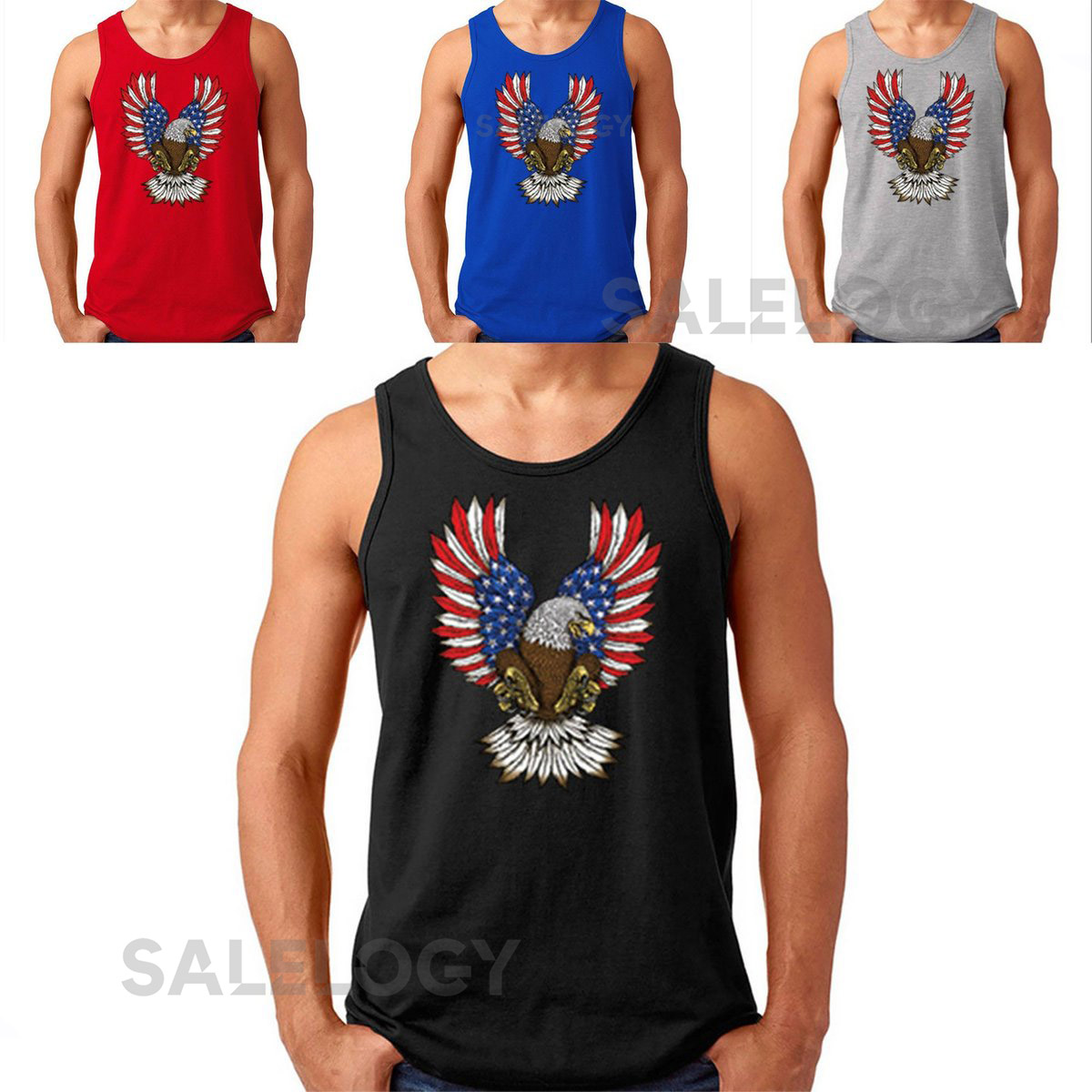 American Eagle Flag Man TANK TOP Sweatshirt American Flag Eagle USA Tee Tank Top_4