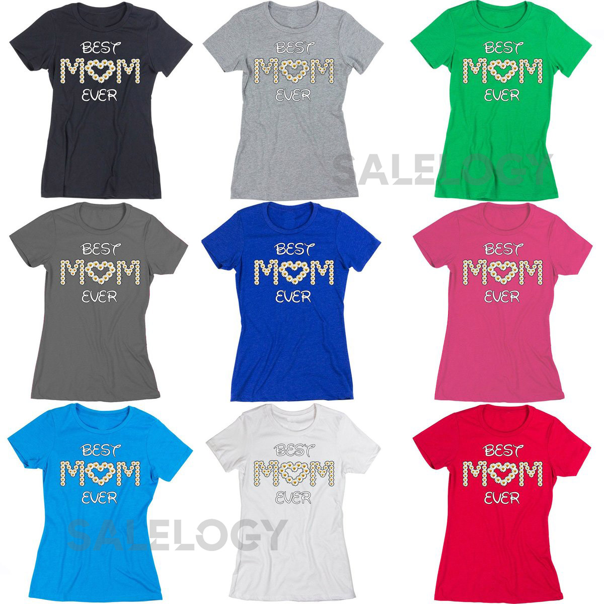 Best MOM Ever DAISY T-Shirt Lady Short Sleeve Mothers Day Mom Gift Mom Tee Shirt_86