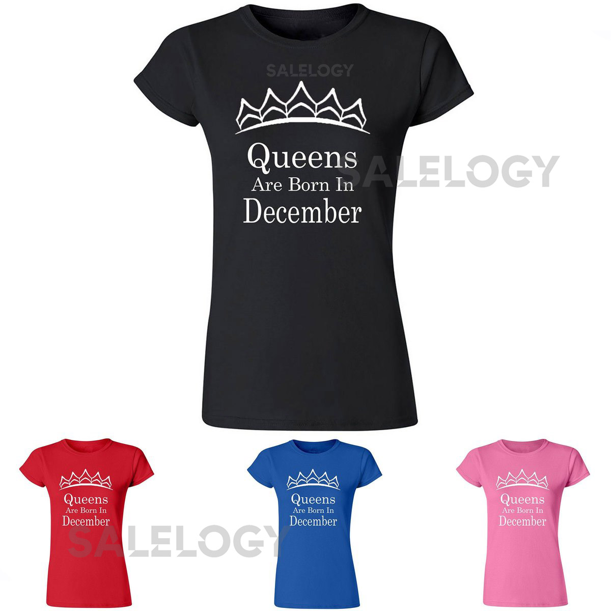 Tiara Queens Are Born In DECEMBER TSHIRT Lady Tee Shirt Best Birthday Tshirt WHITE Logo Queen Tshirt_1113