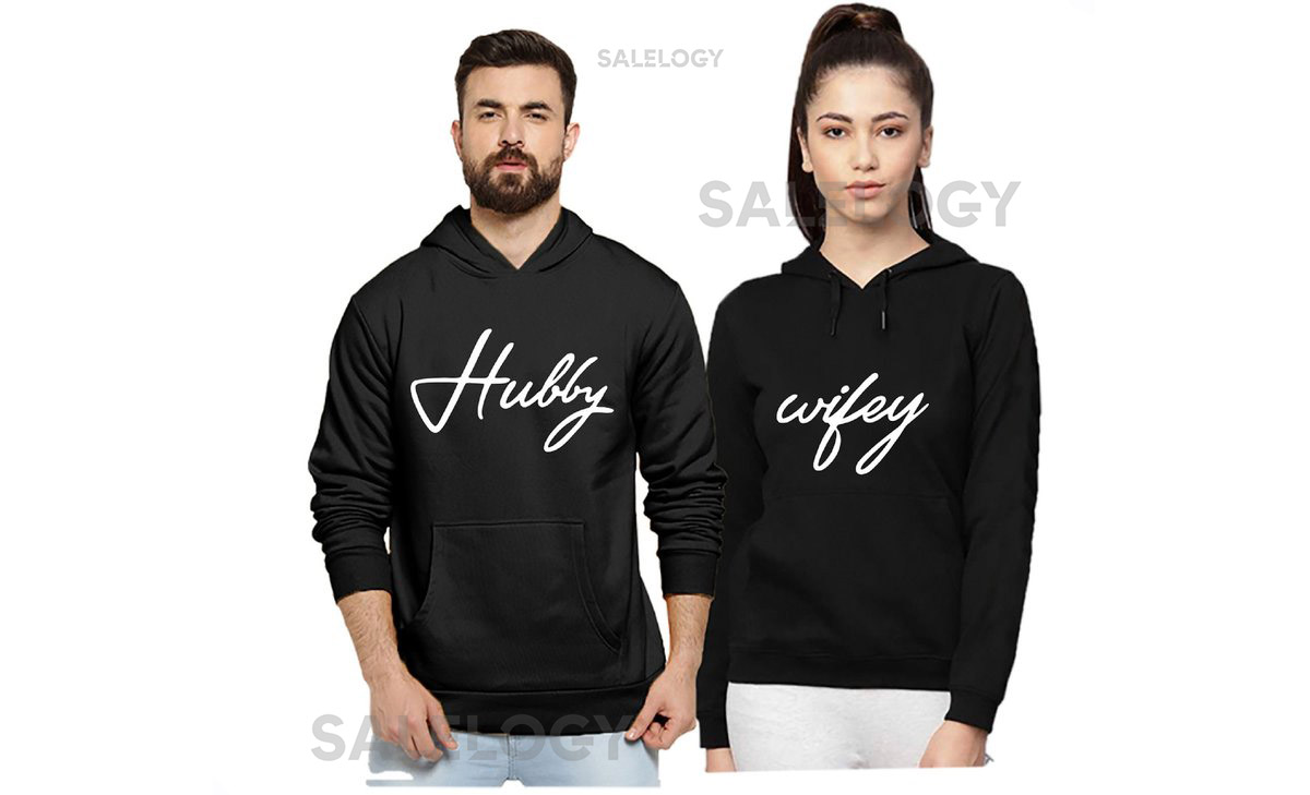 Hubby Wifey Couple HOODIE Matching Couples ADD Your Date Custom Date Wedding Sweatshirt Hoodies_58
