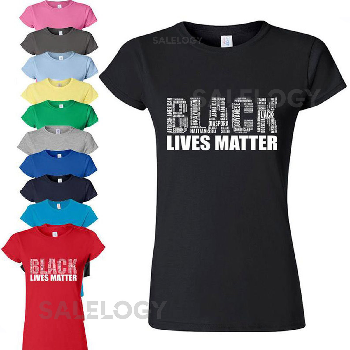 Black Lives Matter T-shirt Women Vintage Letters Tee Shirt Graphic T-shirt Handmade Cotton T-shirt Mother's Day Gift Birthday Gift_105