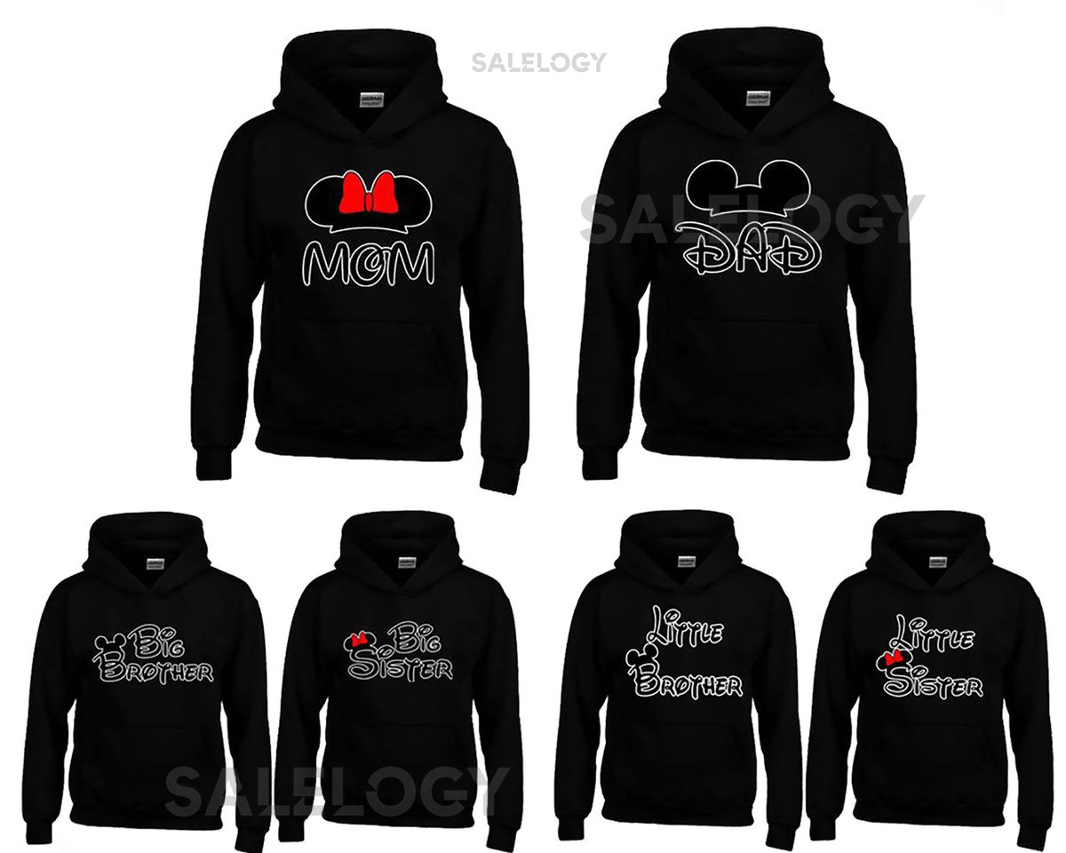 All Family Set Hoodie Mom Dad Sister Brother Sweatshirt Family Member Hoodie Sweatshirt Create Your Costume Comfortable Wear Party Tee_2