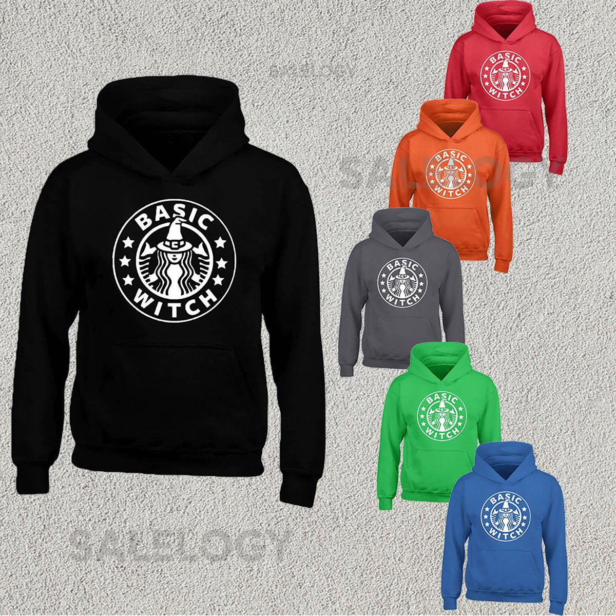 Unisex HOODIE Basic Witch Halloween Design Funny Boo Sweatshirt Hoodie_143