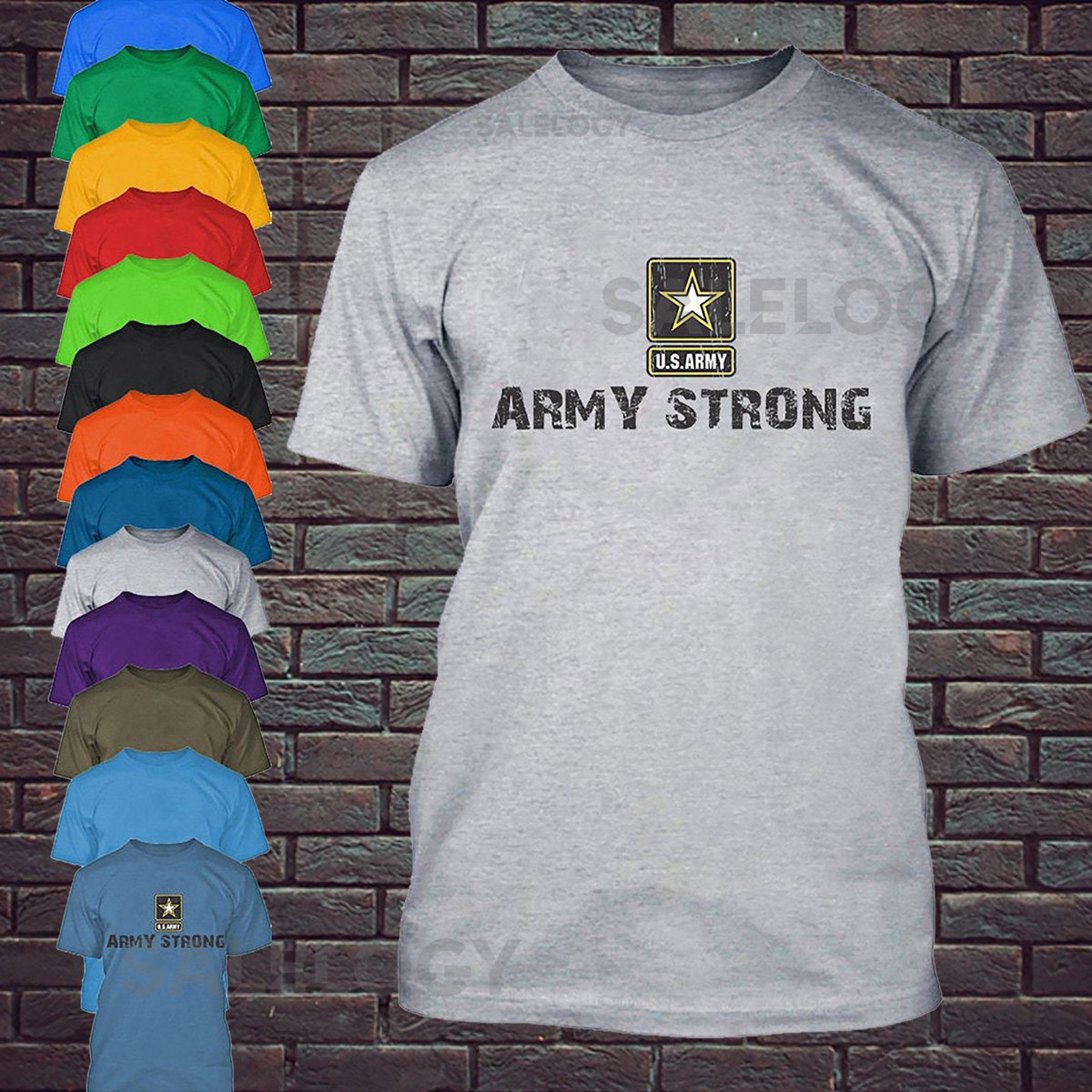 Army Strong Star Men Short Sleeves T-shirt United States of America Multicolor T-shirt Military Army Forces Assorted Colors Tee Shirt_47