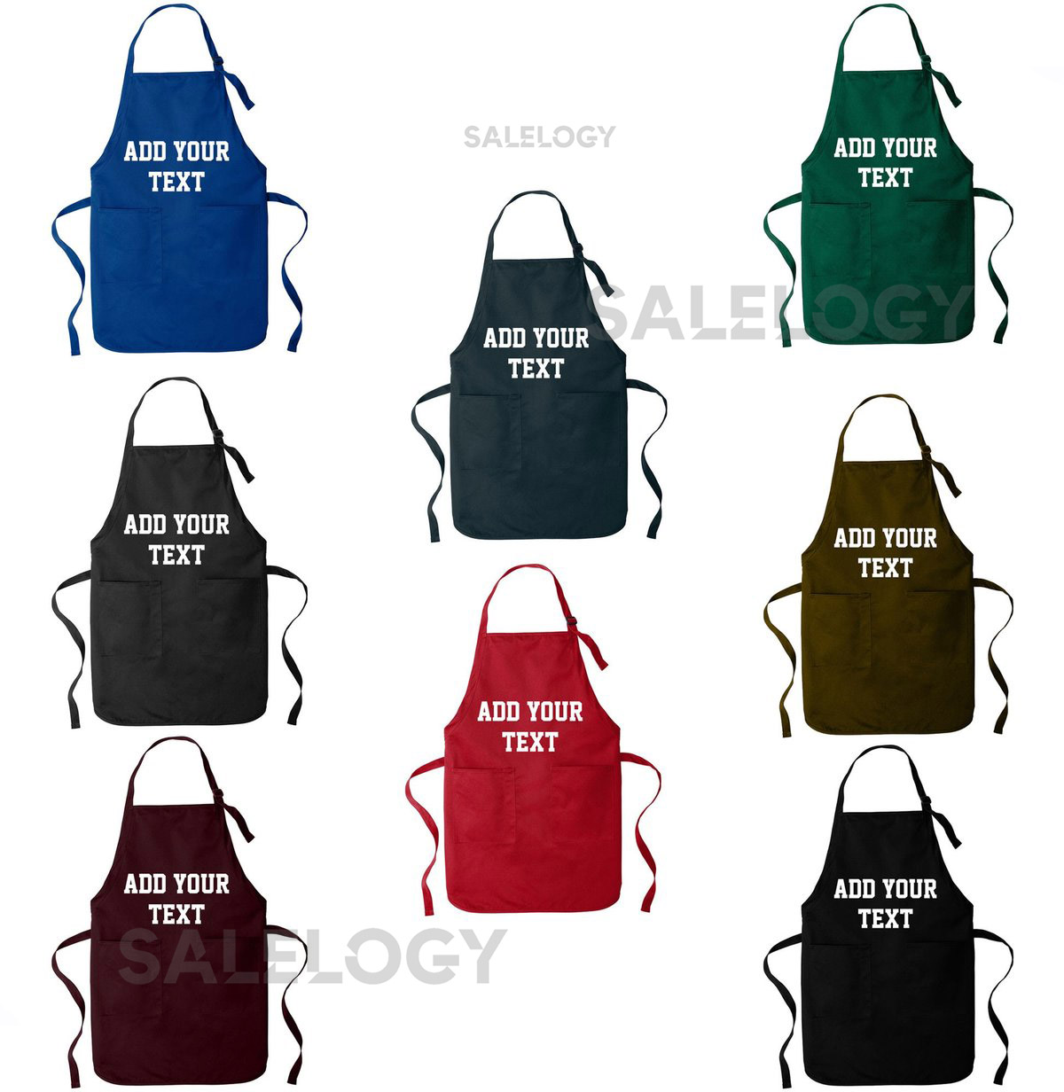 Personalized Unisex Aprons Chef Kitchen Aprons With Pockets Adjustable Neck Strap Multicolor Apron Soft Comfortable Fashionable Tee_805