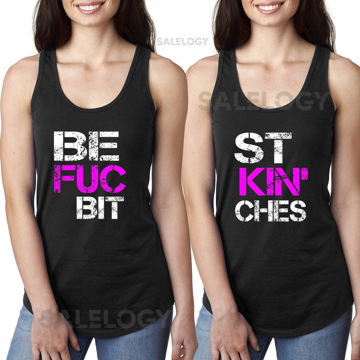 Best Fucking Bitches Tank Top Black Racerback Tank Top The Best Fashion Best Fucking Friend Tank Top BFF Black Tank Top Soft Fabric_85