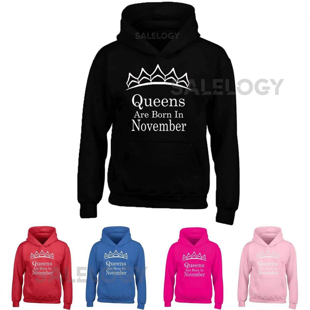 Tiara Queens Are Born In NOVEMBER HOODIE Sweatshirt Best Birthday WHITE Logo Queen Hoodie Sweater_130