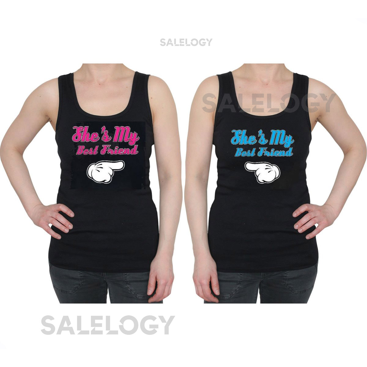 Couple Tank Top She is My Best Friend Couple Unisex Tank Top Matching Shirt T-shirt Best Gift Valentines Day_228