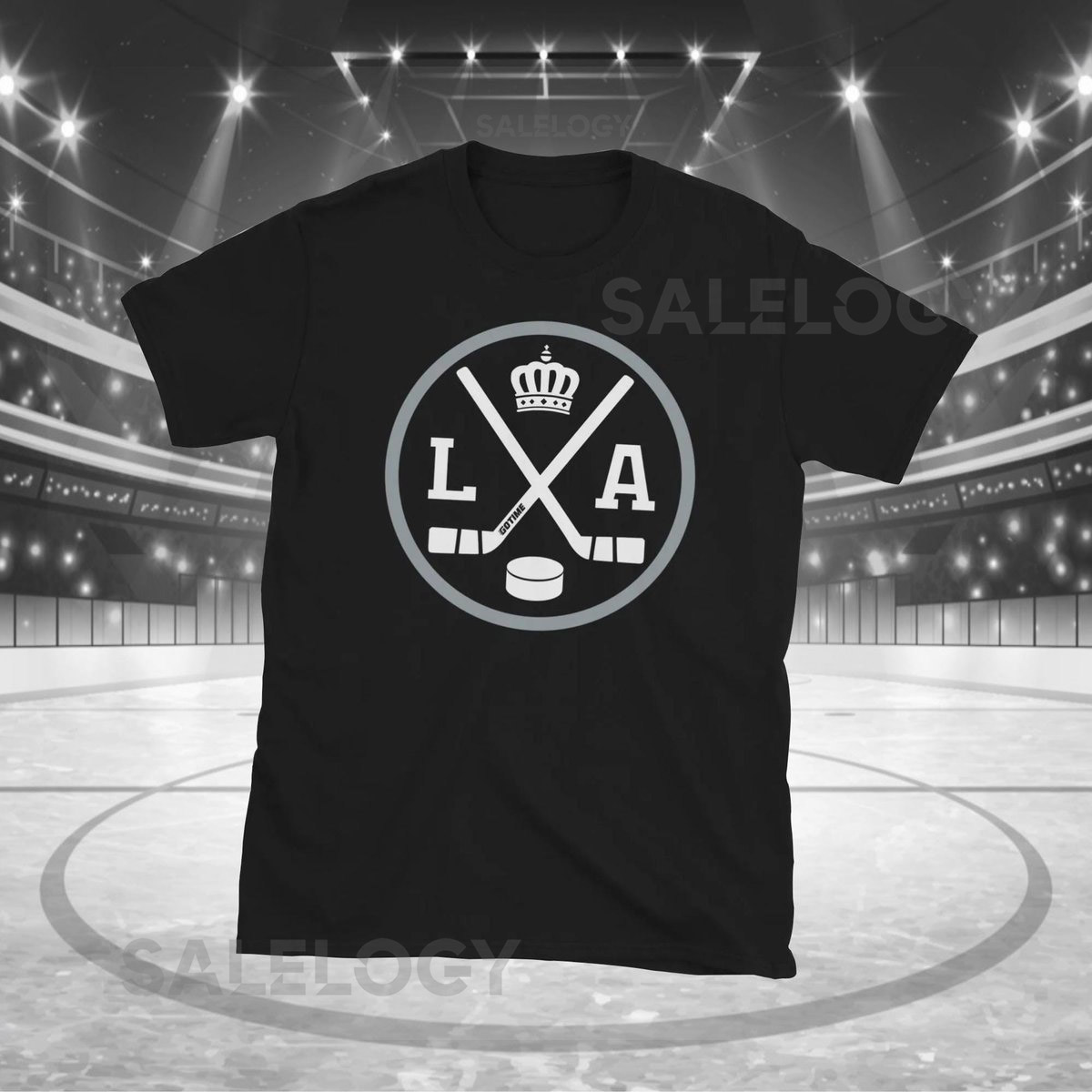 Retro Los Angeles Hockey Emblem Vintage LA T-Shirt_367