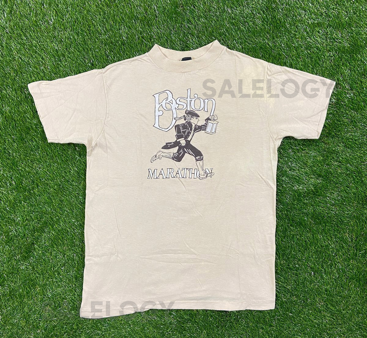 Vintage Boston Marathon T Shirt Tee Size Medium M 80s 1980s Massachusetts New England Classic University Marathon_663