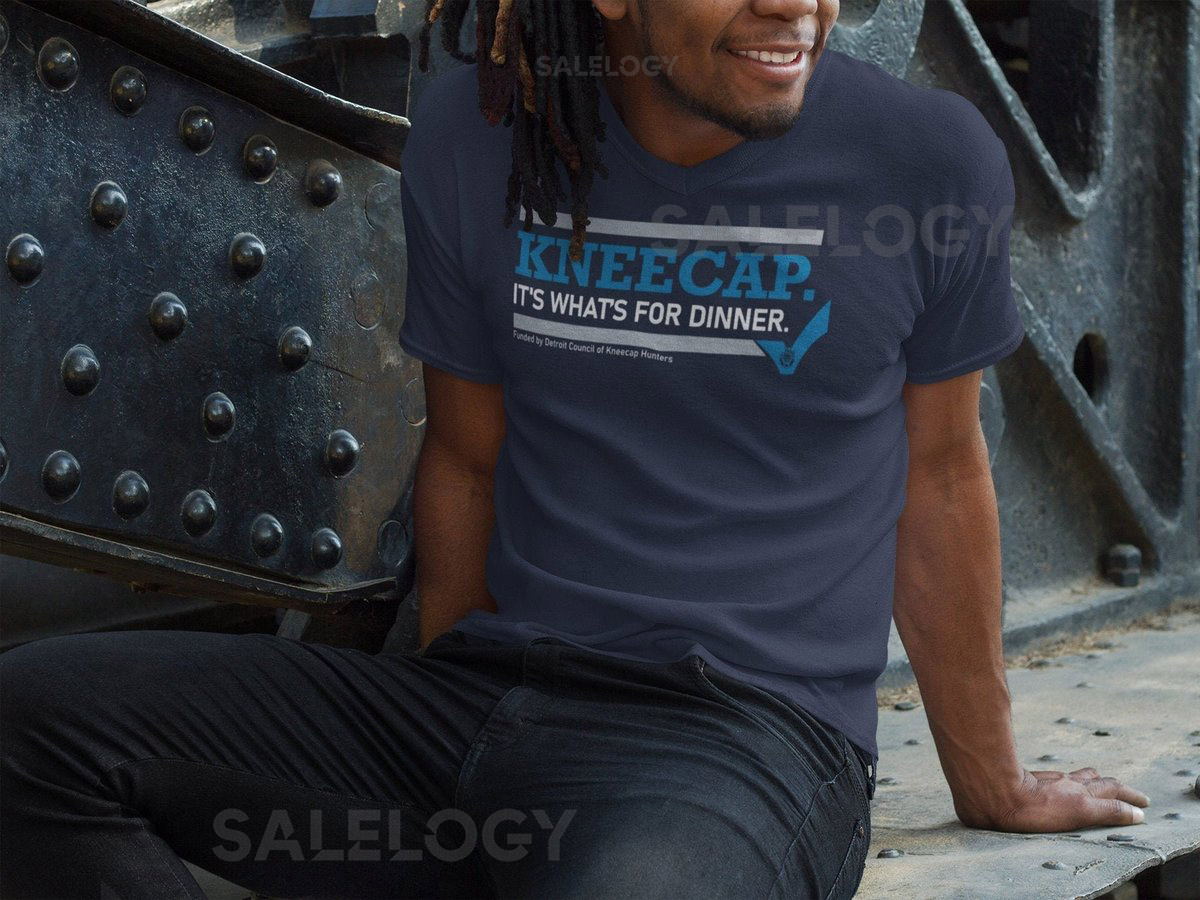 Detroit Lions Kneecaps V-Neck Dan Campbell Kneecap V-Neck T-Shirt Dan Campbell Muscle V-Neck Shirt Motor City Dan Campbell Tee V-Neck266