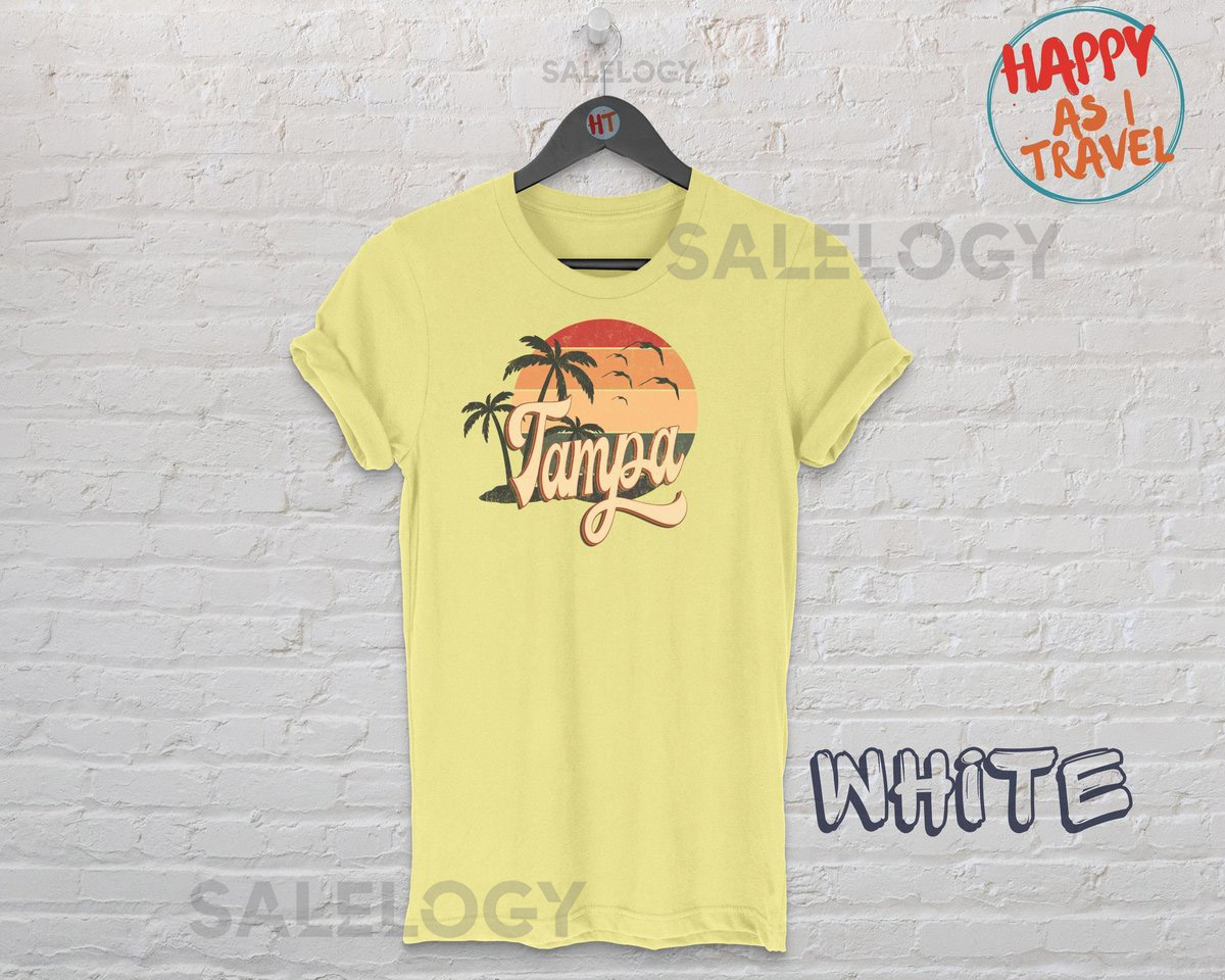 Retro Tampa Florida T-Shirt 70s 80s Style Distressed Print_108