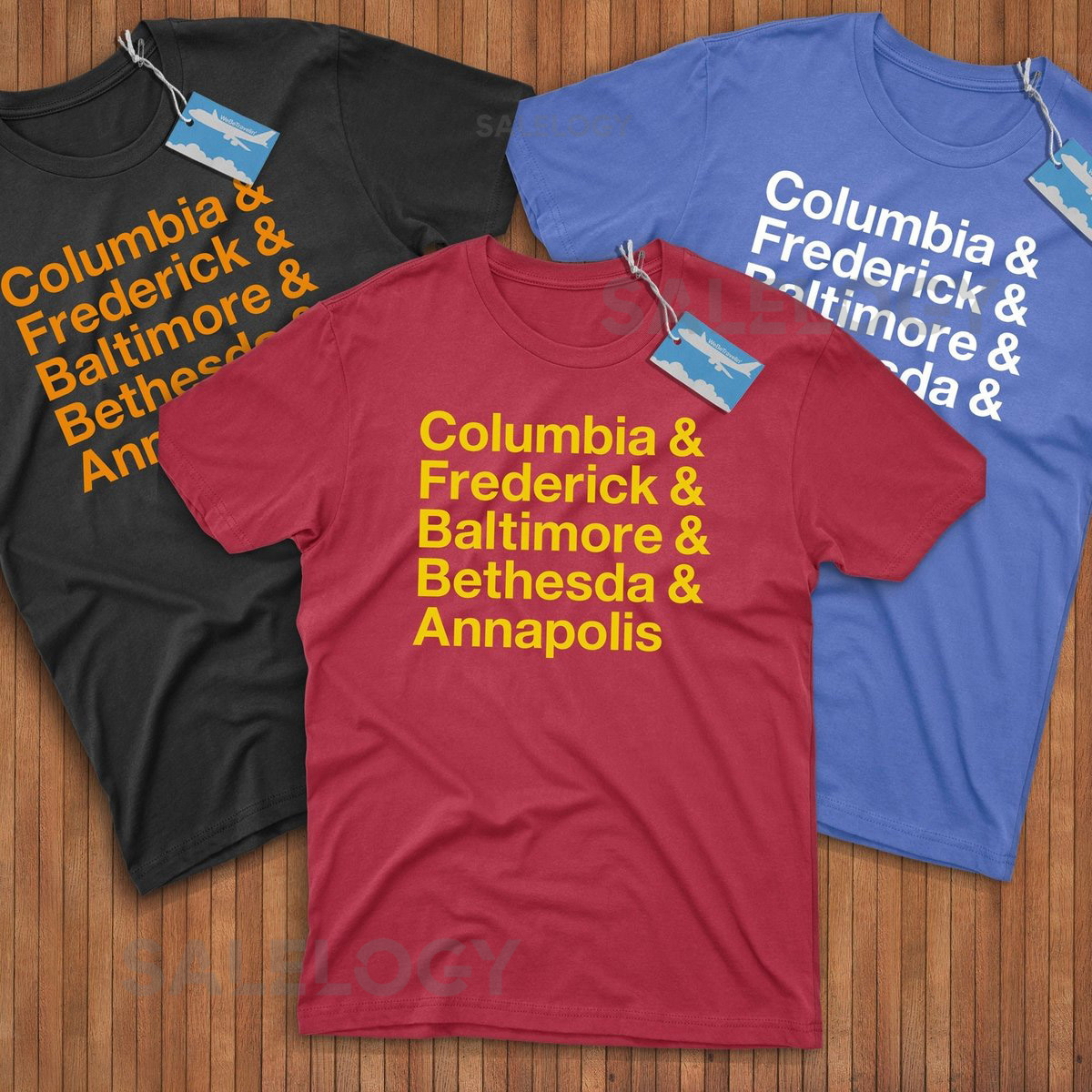 Maryland Cities Shirt Reppin' Columbia Frederick Baltimore Bethesda Annapolis_393