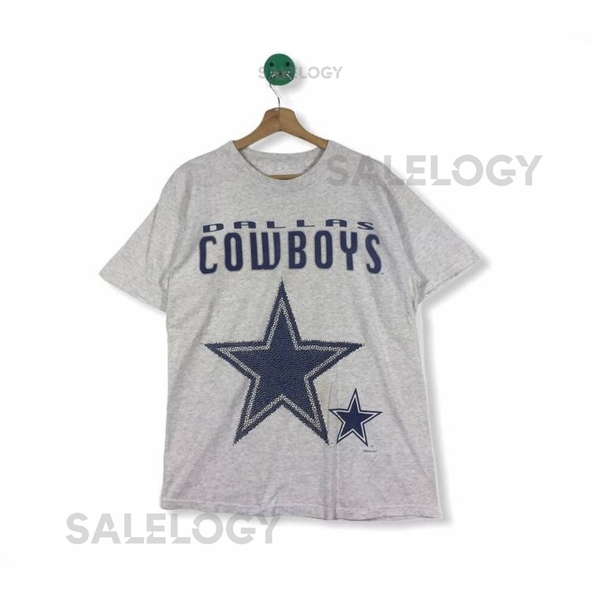VINTAGE Dallas Cowboys Tshirt 1996 Copyrights Biglogo And Spellout Design_553