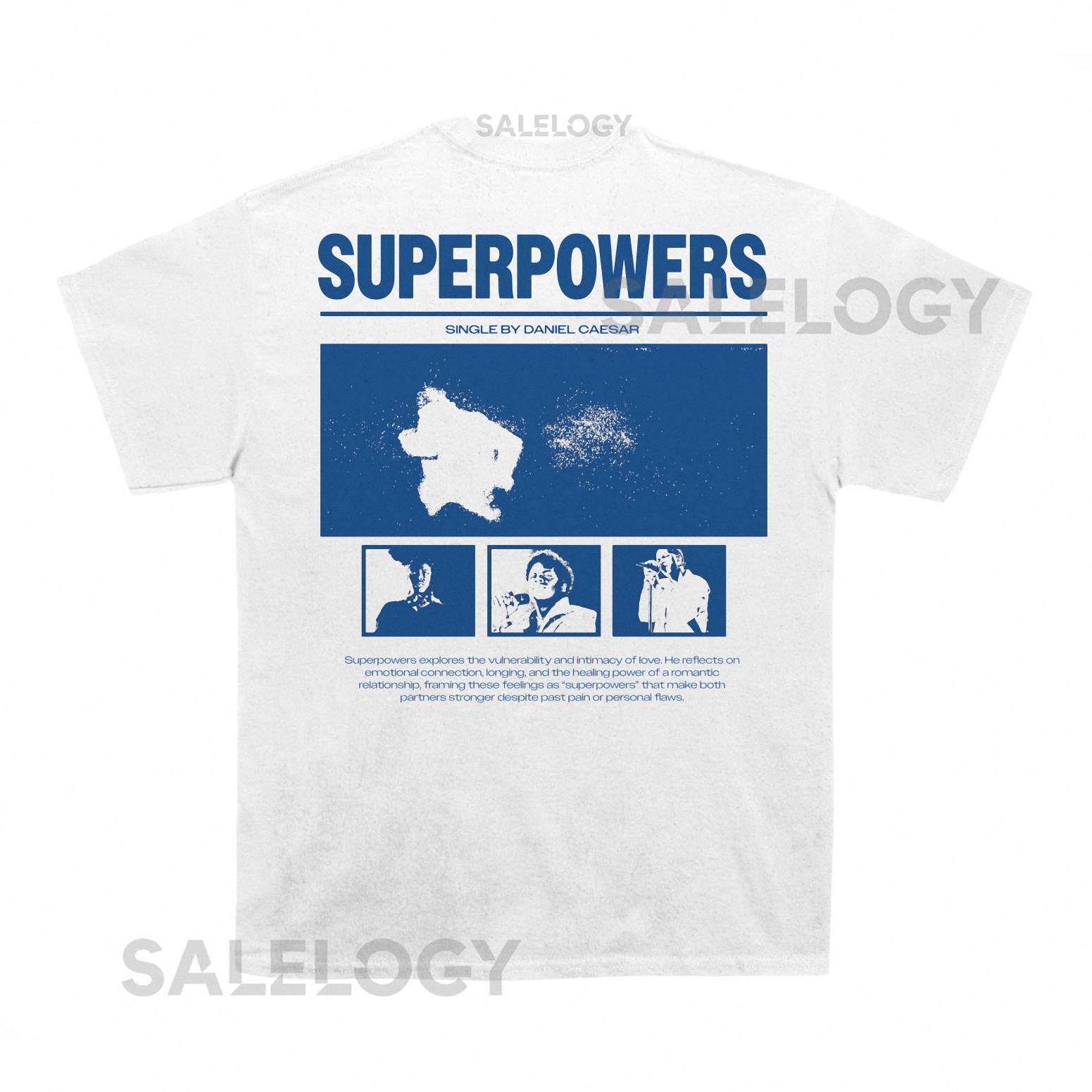 Daniel Caesar Superpowers Poster T shirt (With Backprint)