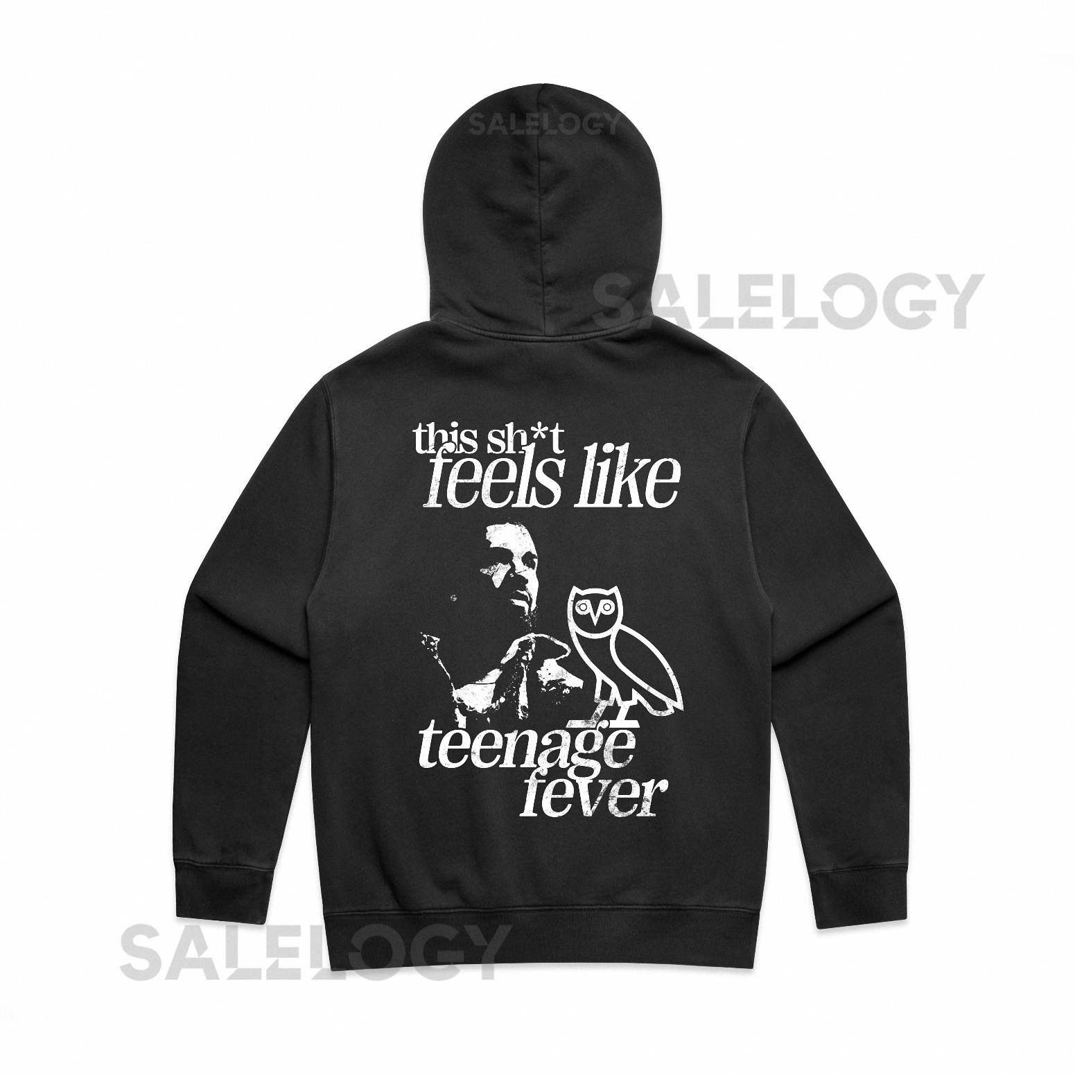 Drake teenage Fever Zip Up Hoodie (With Backprint)