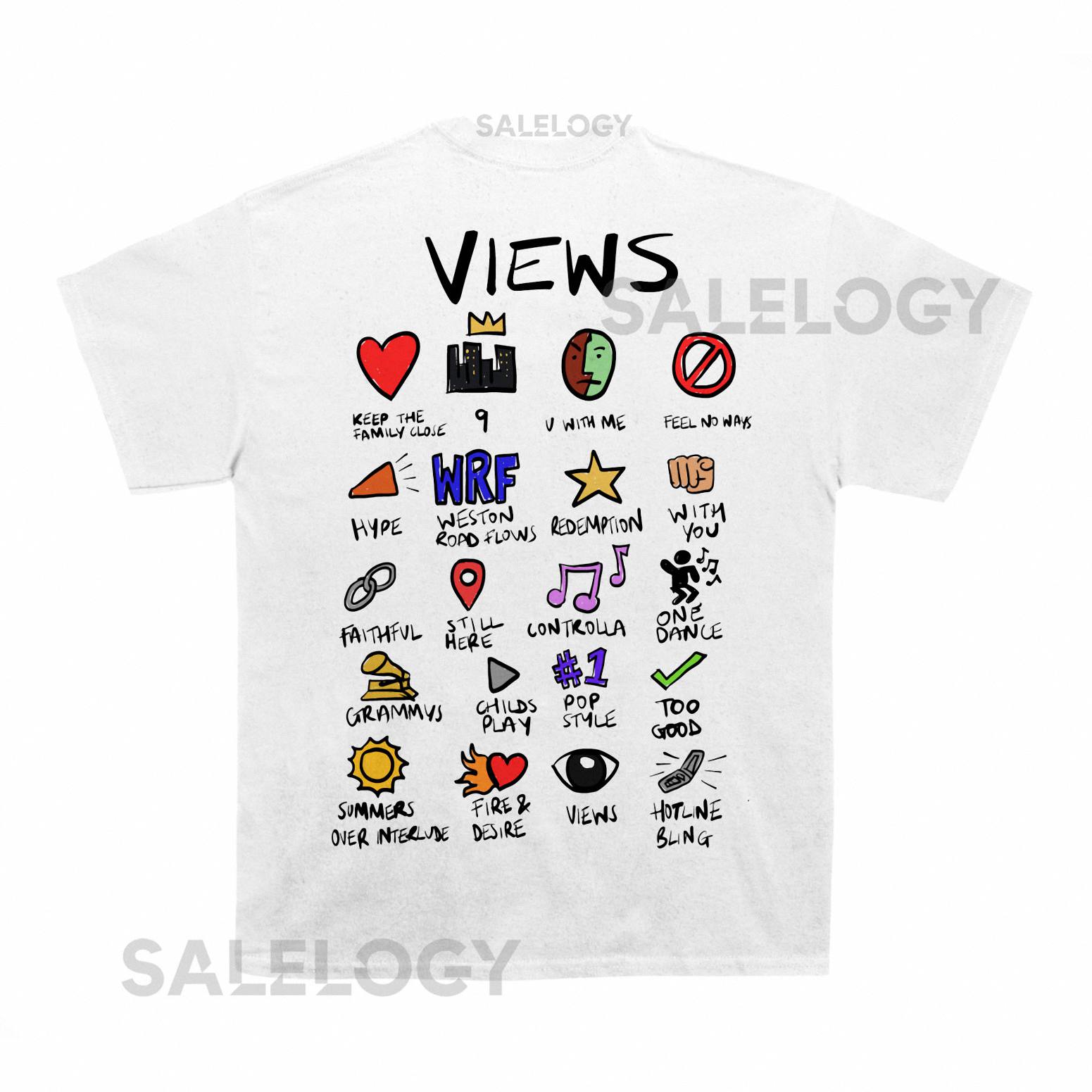 Drake Views Notebook T shirt (With Backprint)