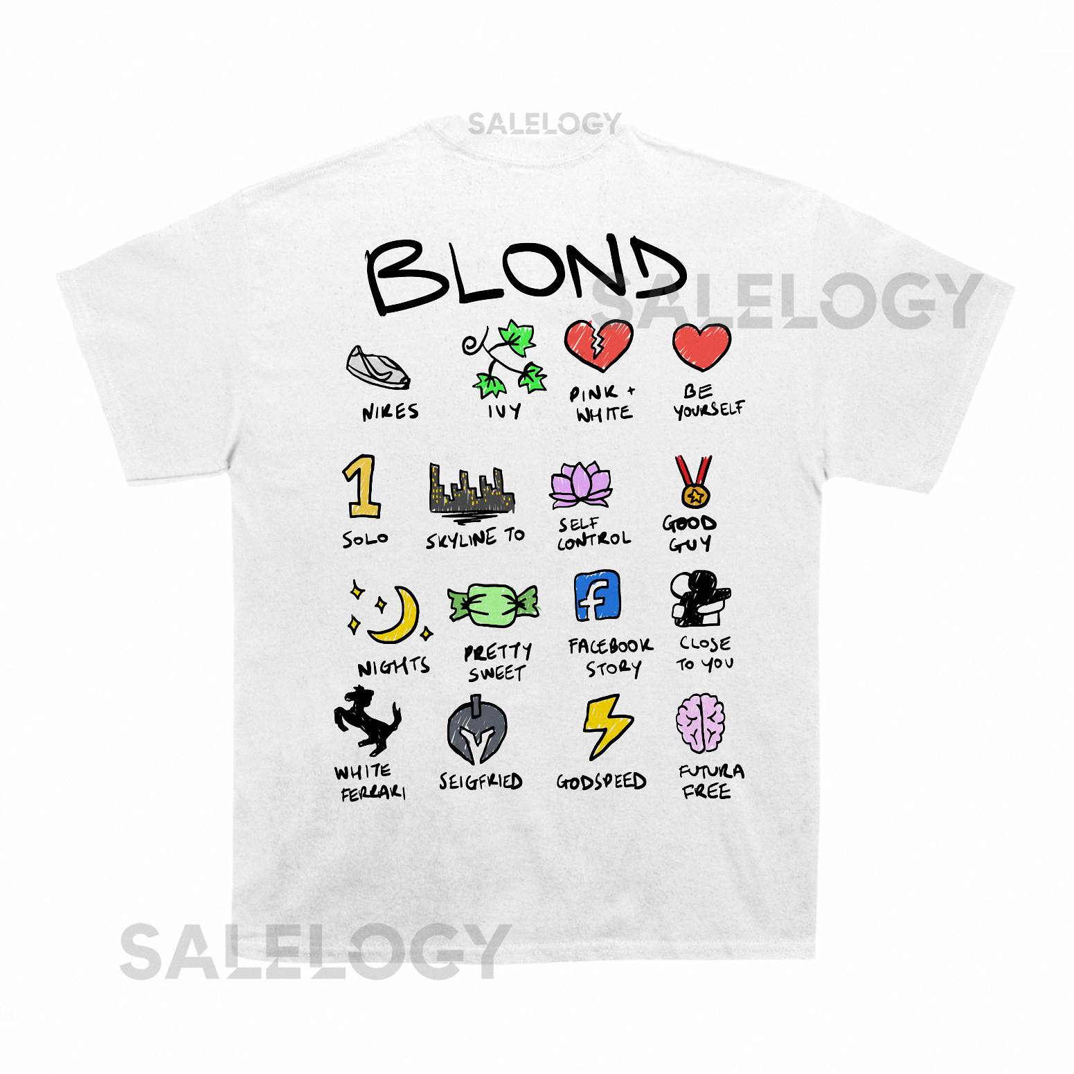Frank Ocean Blond Notebook T shirt (With Backprint)