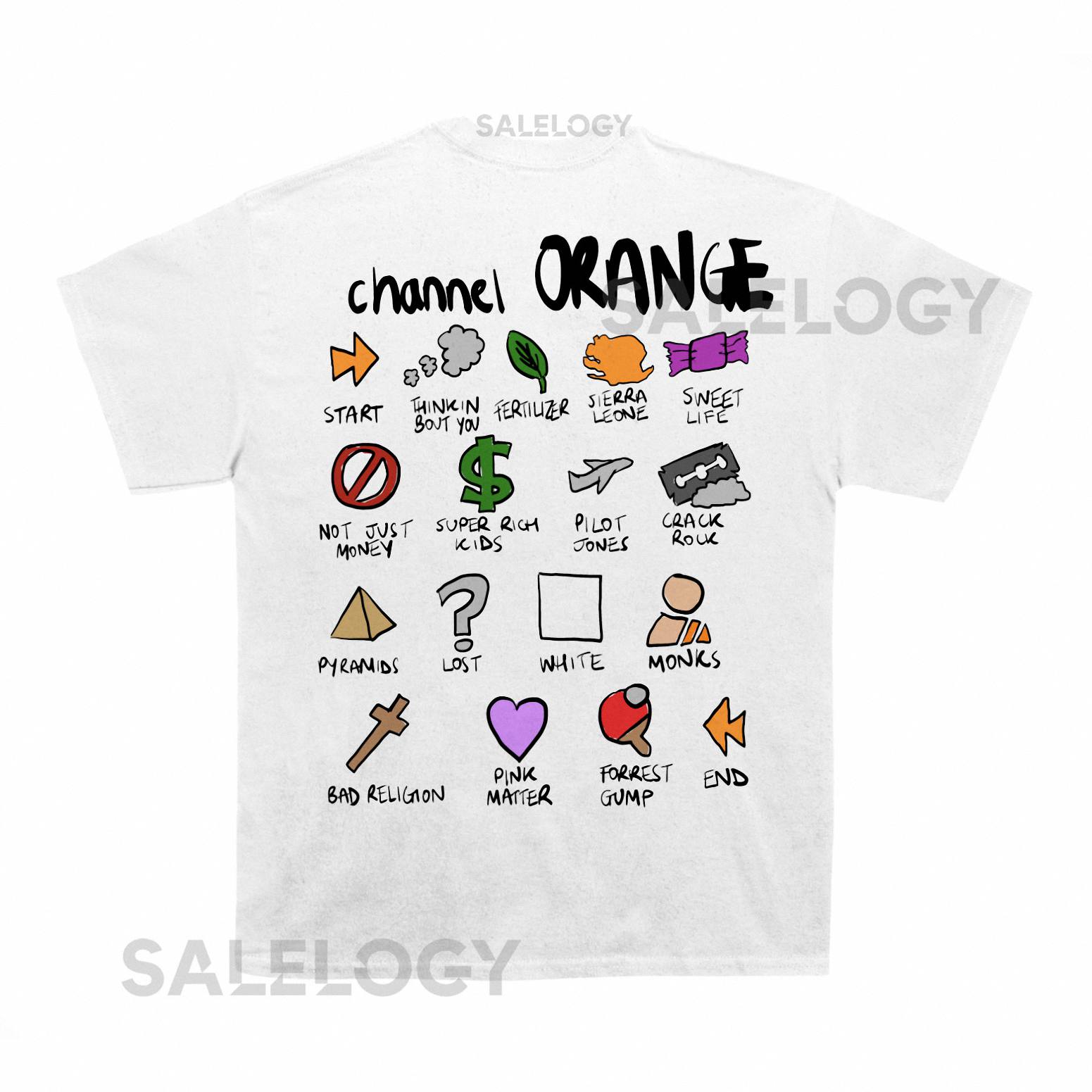 Frank Ocean Channel Orange Notebook T shirt (With Backprint)