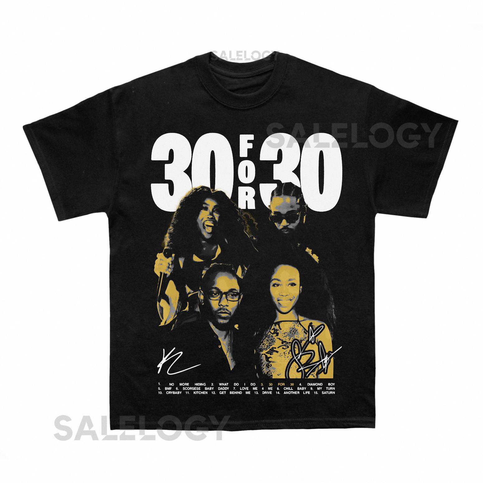 Kendrick  and  Sza 30 For 30 T shirt