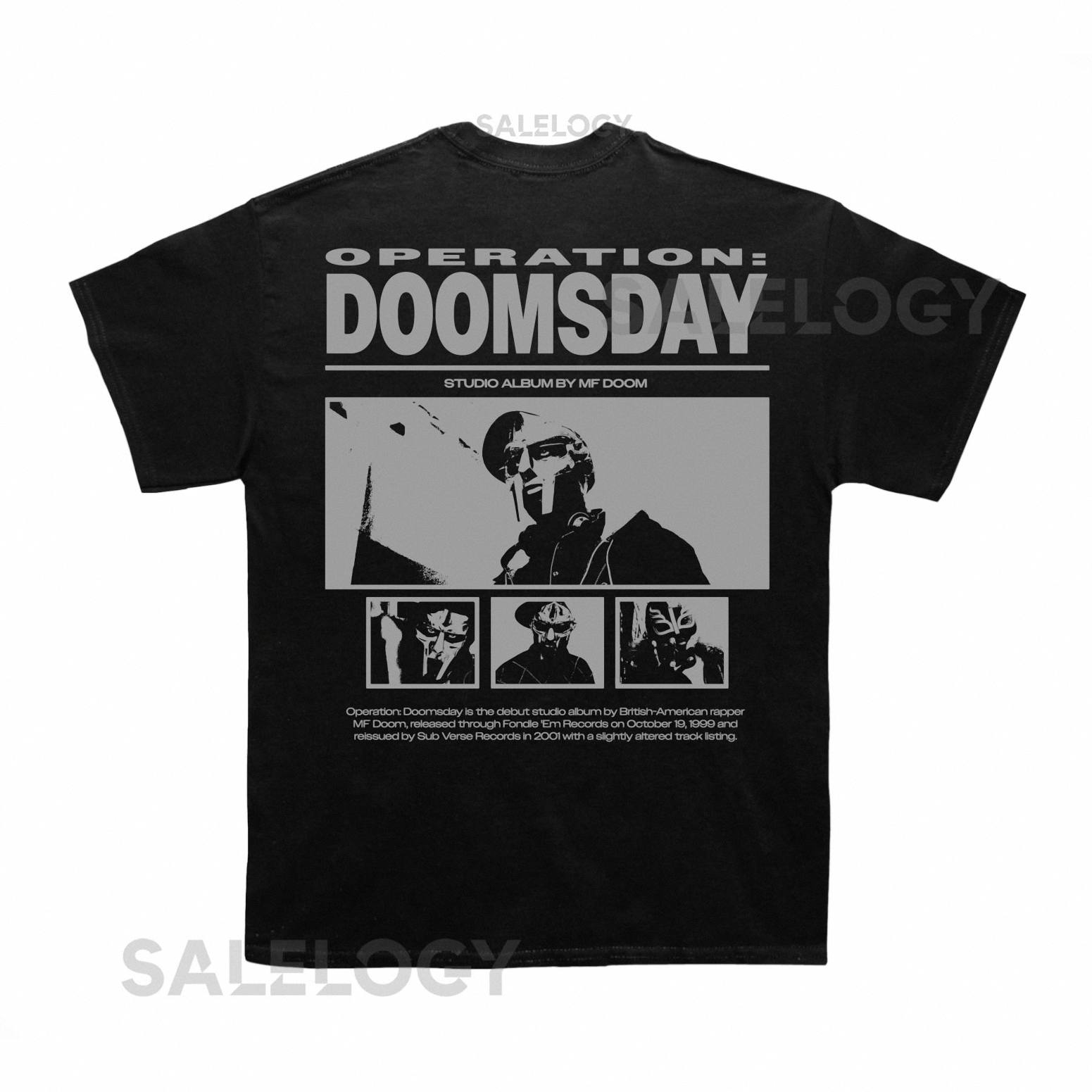 MF Doom Doomsday Poster T shirt (With Backprint)