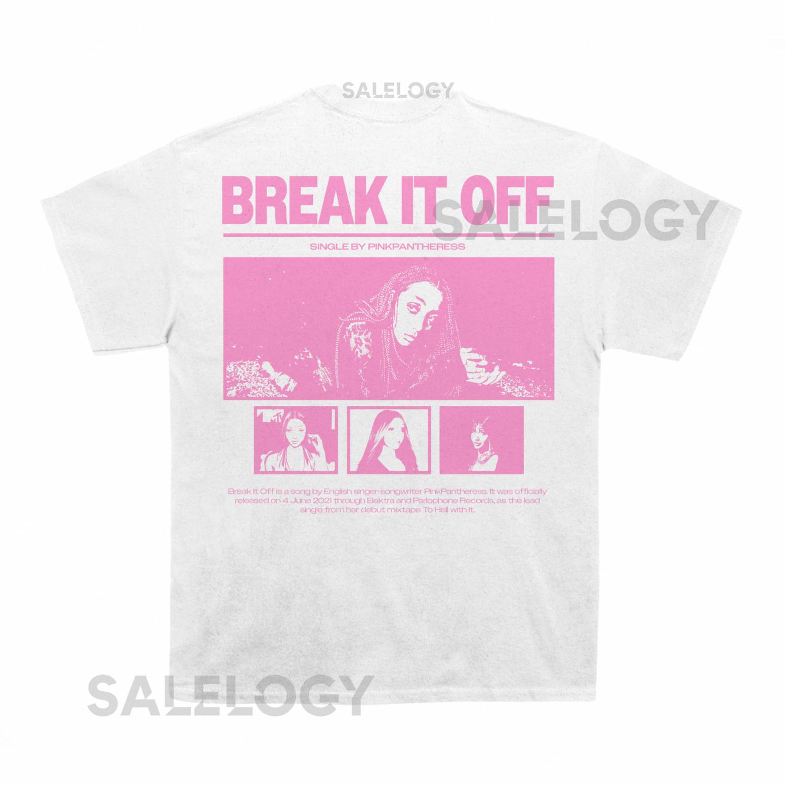 Pink Pantheress Break It Off Poster T shirt (With Backprint)