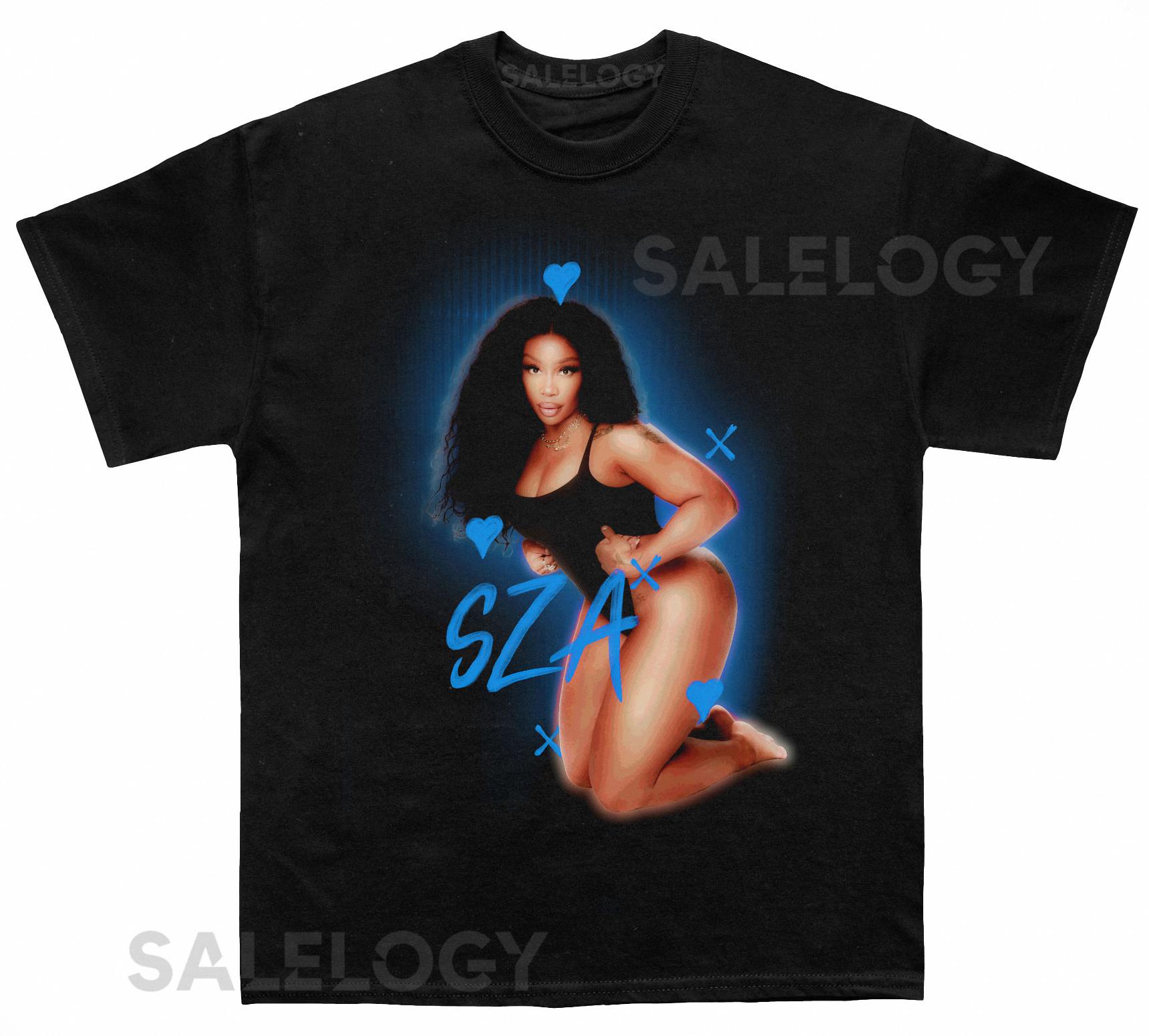 Sza Blue Hearts T shirt
