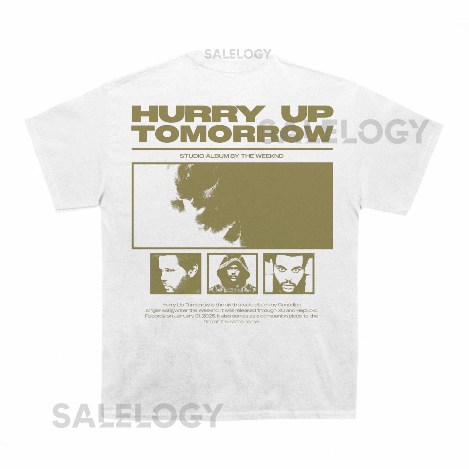 The Weeknd Hurry Up Tomorrow Poster T shirt (With Backprint)