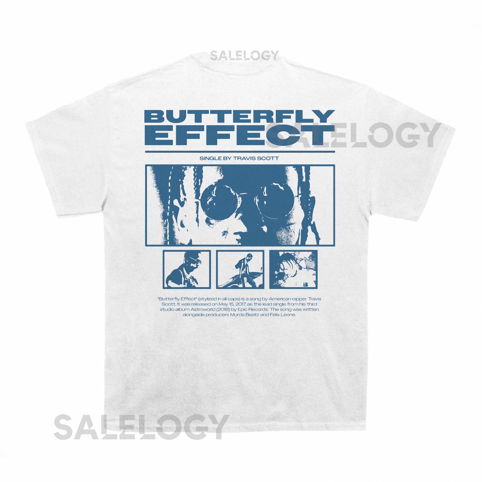 Travis Scott Butterfly Effect Poster T shirt (With Backprint)