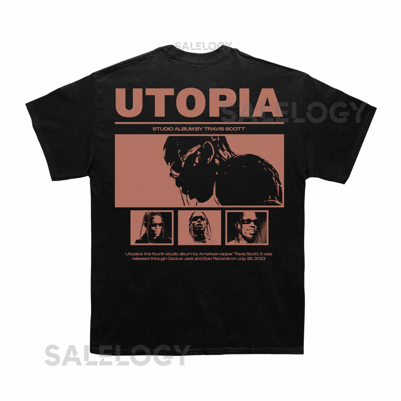 Travis Scott Utopia Poster T shirt (With Backprint)