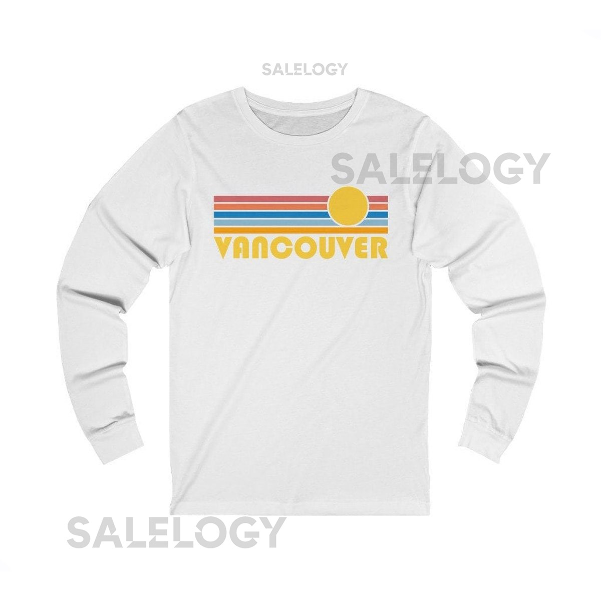 Vancouver Long Sleeve Shirt Retro Sun Unisex T-Shirt_539