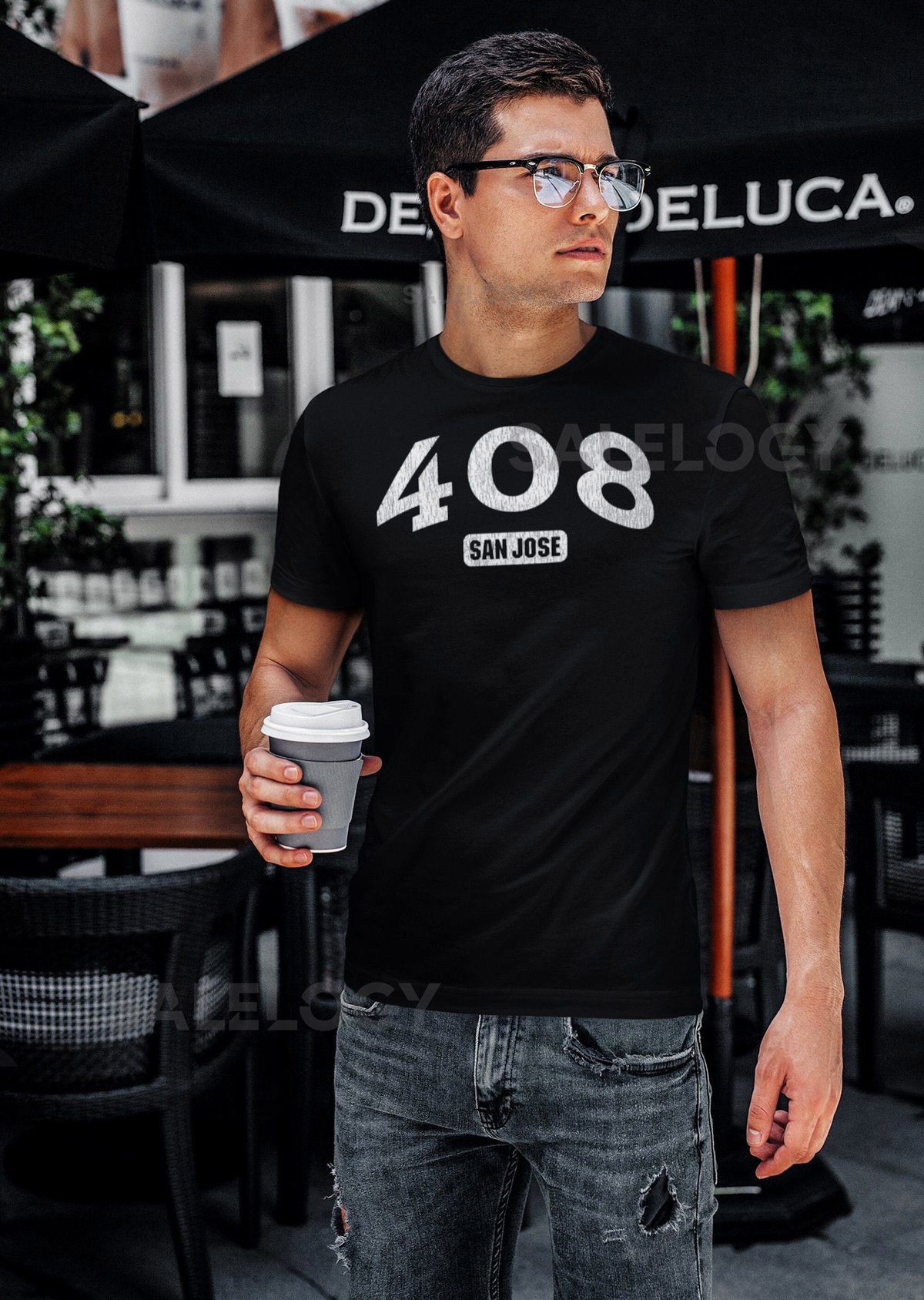 408 San Jose Shirt Unisex 408 area code San Jose CA arched athletic design with distressed vintage texture San Jose California gift_5
