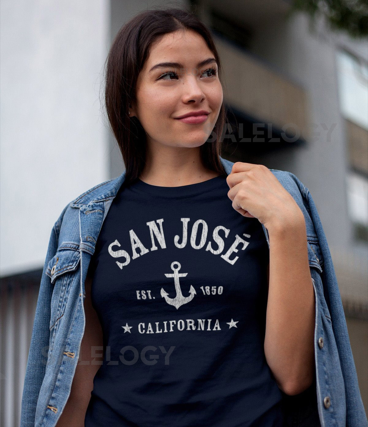 SAN JOSE Shirt Unisex With Distressed Vintage Texture San Jose CA gift San Jose California athletic w anchor graphic established 1850_270