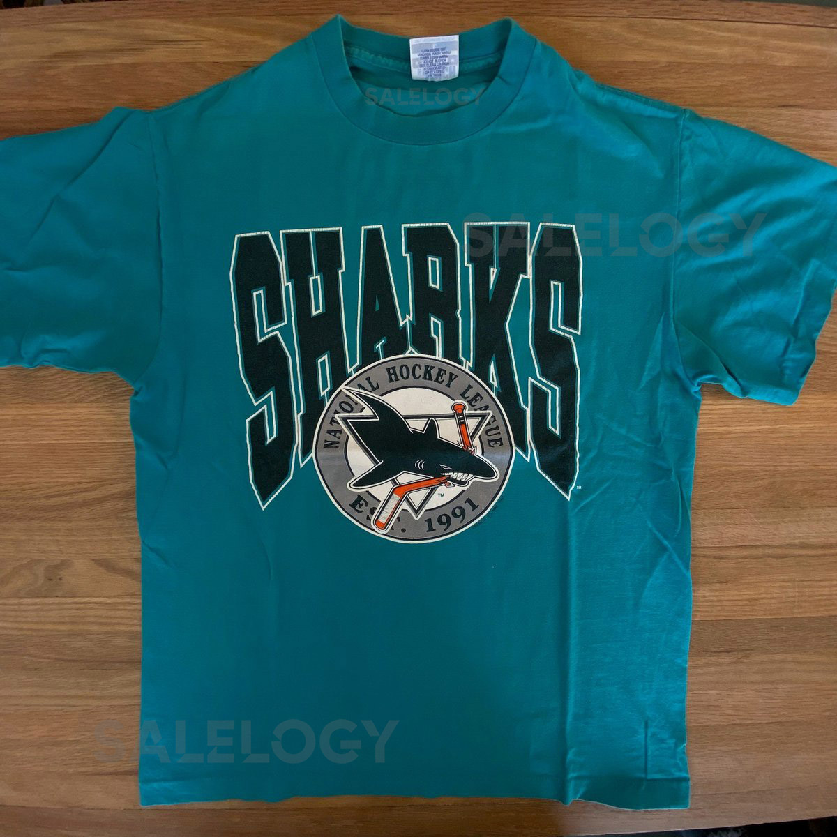 1991 San Jose Sharks T-shirt Sz Large A1923_2