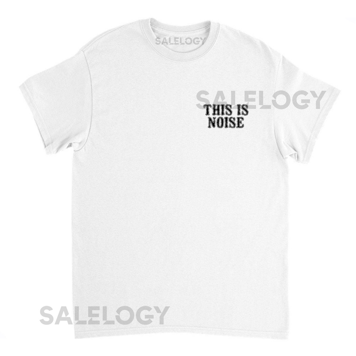 This Is Noise Shipwreck Tee - Kraken Print on the Back - Alternative Design Tshirt - White Unisex Crewneck T-shirt_471