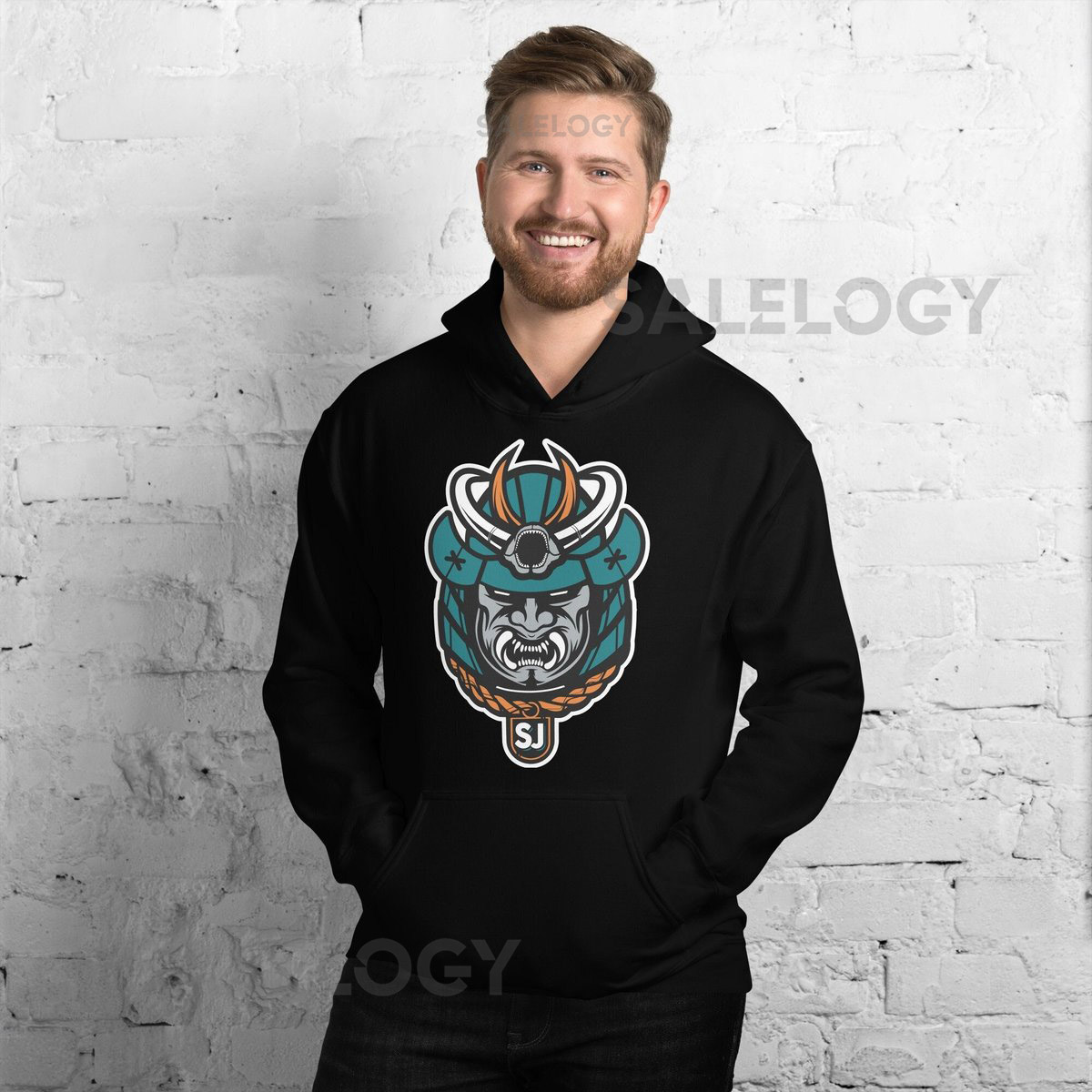 Sharks Design San Jose Hockey Short Sleeve Mens Hoodie_445