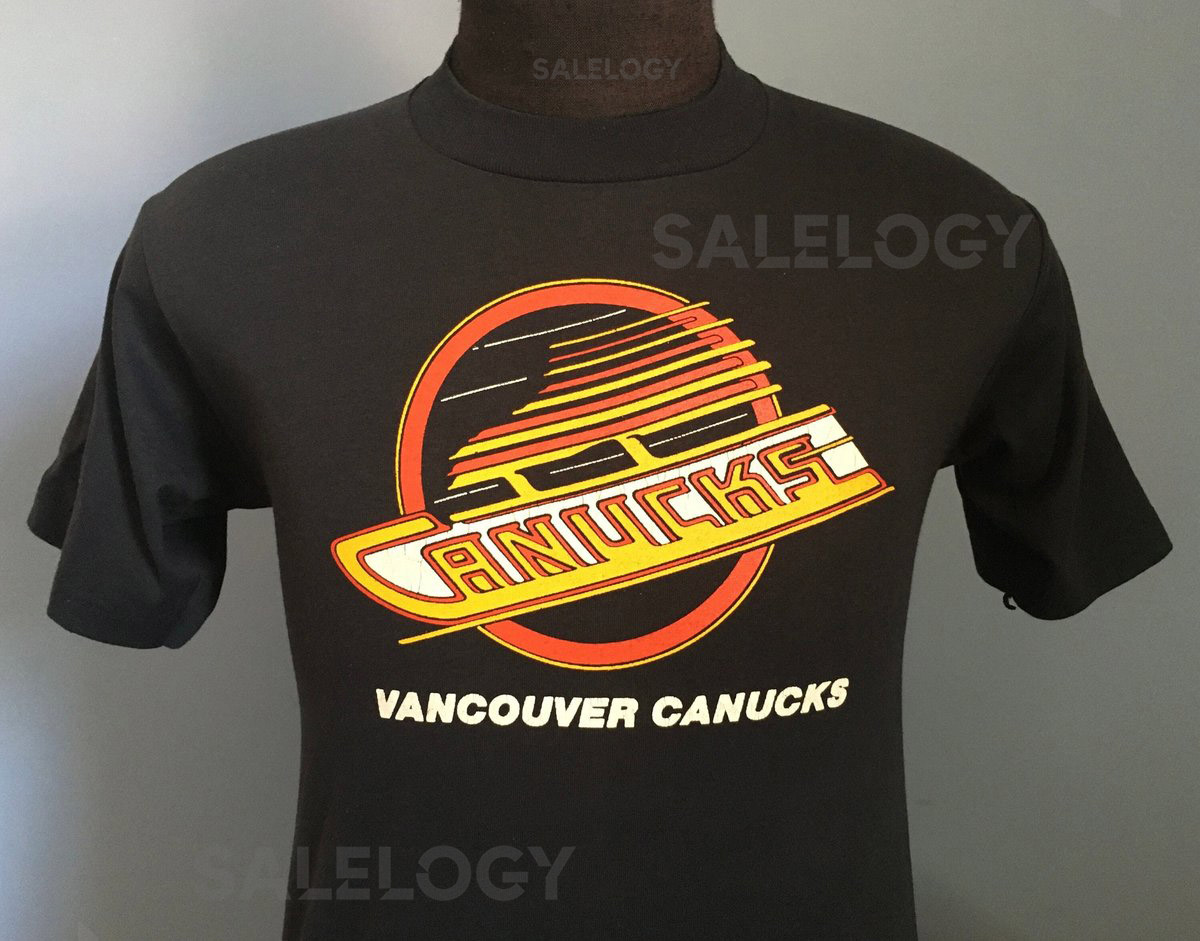 80s Vintage Vancouver Canucks deadstock dead stock nhl hockey T-Shirt - SMALL_7