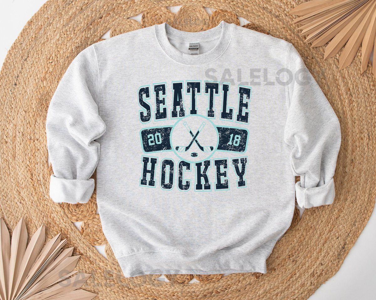 Retro Seattle Krake Sweatshirt Distressed Crewneck Throwback T-Shirt Vintage Hoodie Sweater Gift For Ice Hockey Fan_234