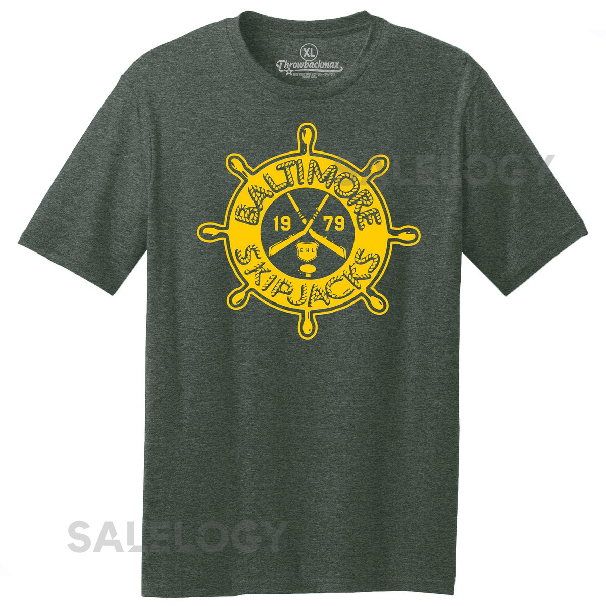 Baltimore Skipjacks Hockey Tee 1979 EHL Classic Tri-Blend Shirt_18