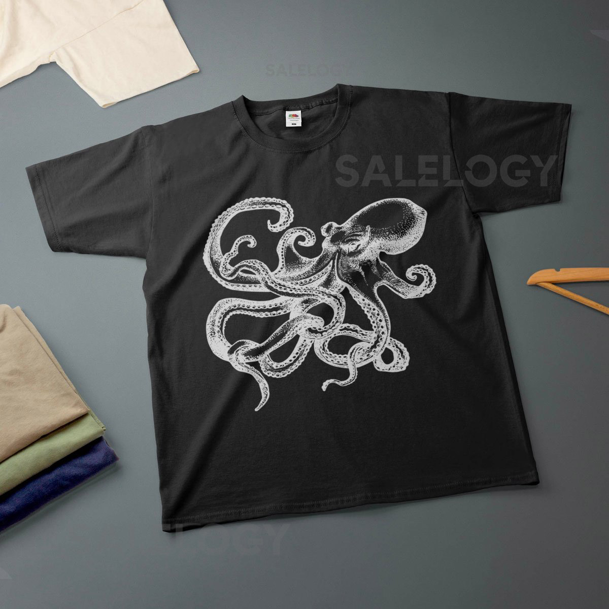 Octopus Ink Drawing Kraken T-Shirt Various Sizes Colours Tee_207
