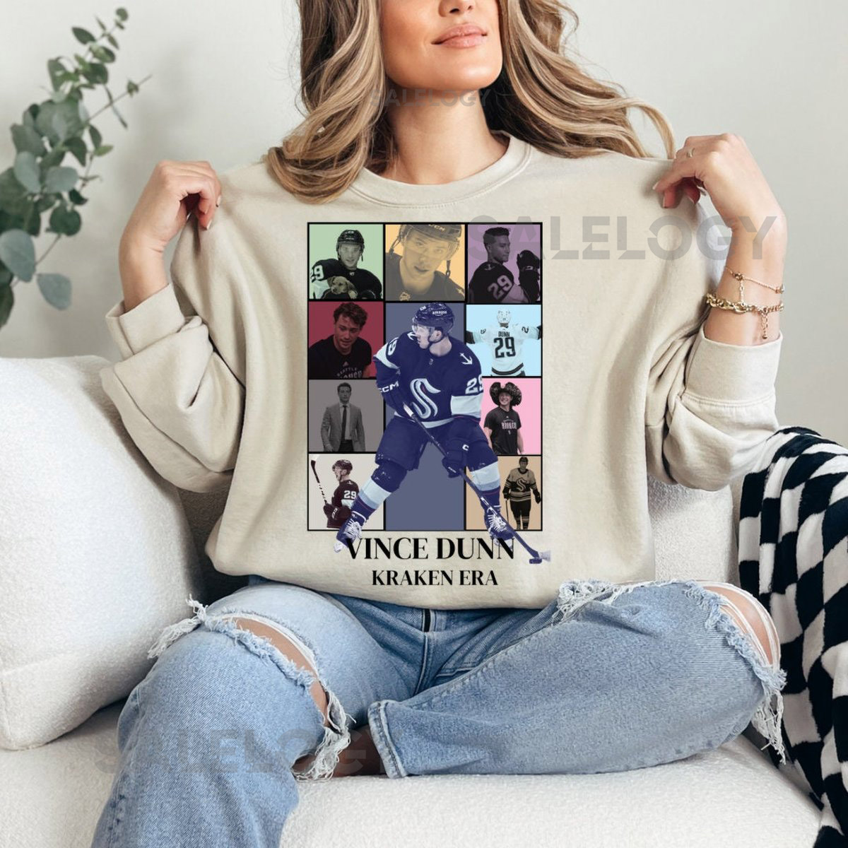 Vince Dunn Sweatshirt - Kraken fan - Seattle Kraken Apparel - NHL Hockey Shirt - Kraken Fan Shirt - Vince Dunn T-Shirt -Kraken Womens Gift_586