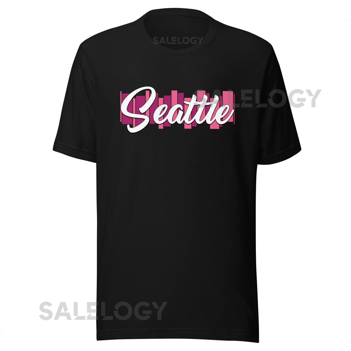 Seattle City T-Shirt Rainy Day Vibes Tee Geometric Retro Design for Washington Fans_291