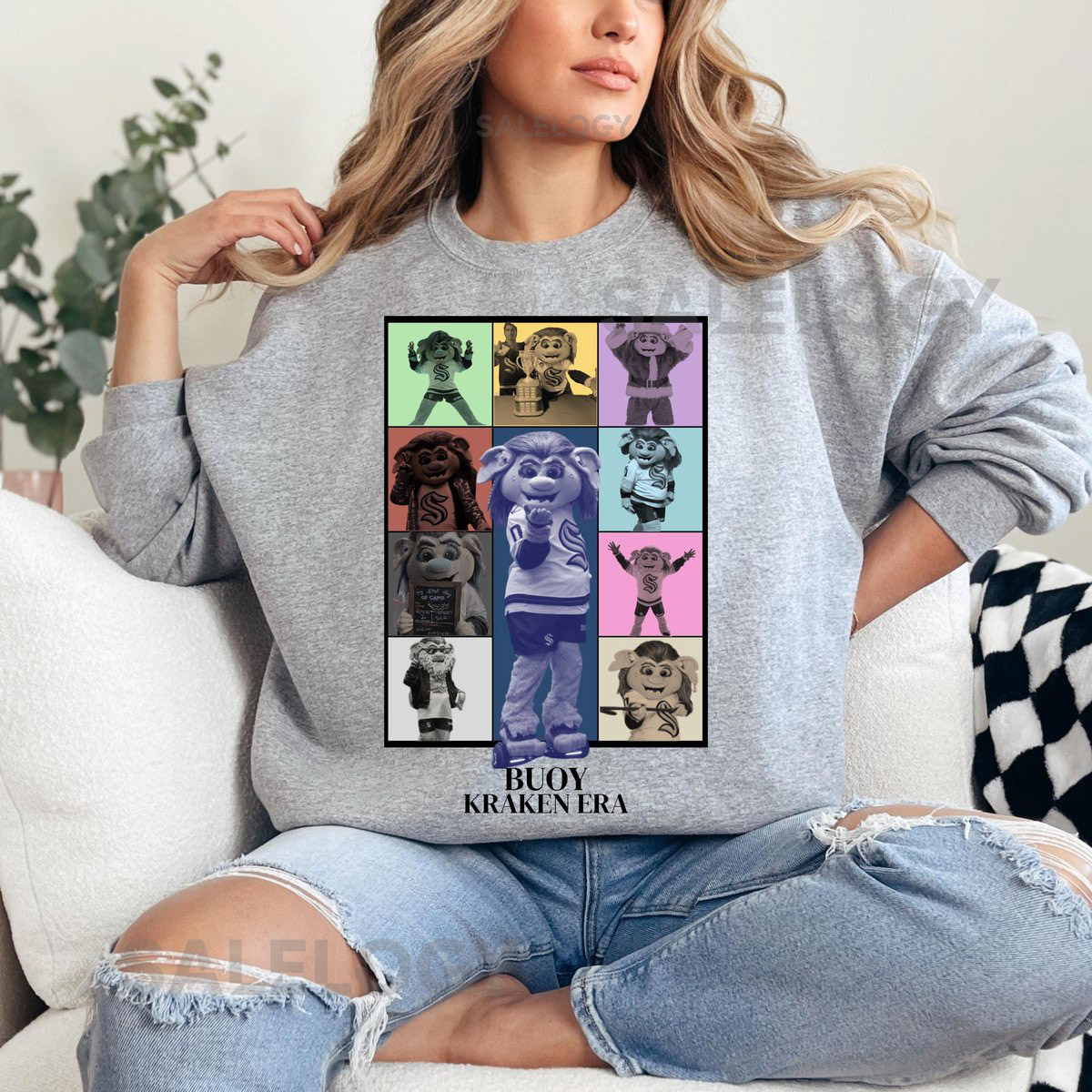 Seattle Kraken Mascot sweatshirt Buoy Kraken sweatshirt Seattle Kraken sweatshirt Buoy Seattle Kraken Apparel_345