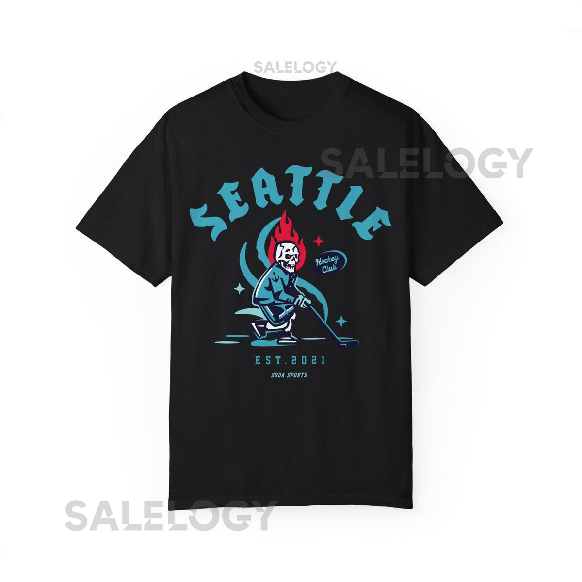 Seattle Kraken Hockey Unisex Garment-Dyed T-shirt_342