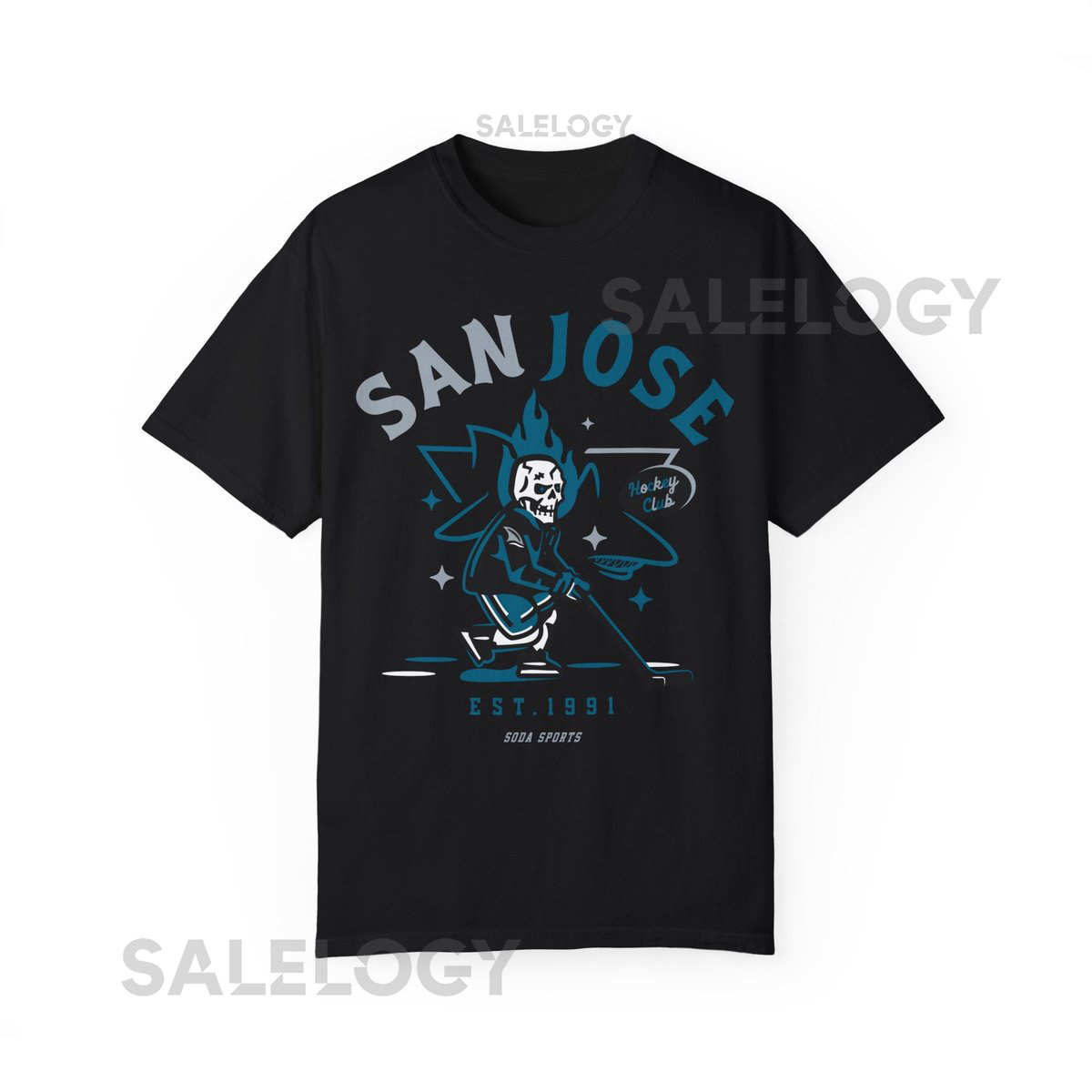 San Jose hockey Unisex Garment-Dyed T-shirt_256