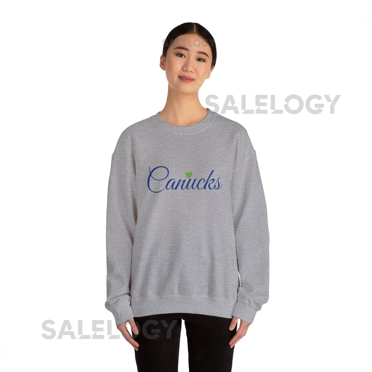 Grey Vancouver Canucks Sweatshirt Unisex Fan Apparel_112