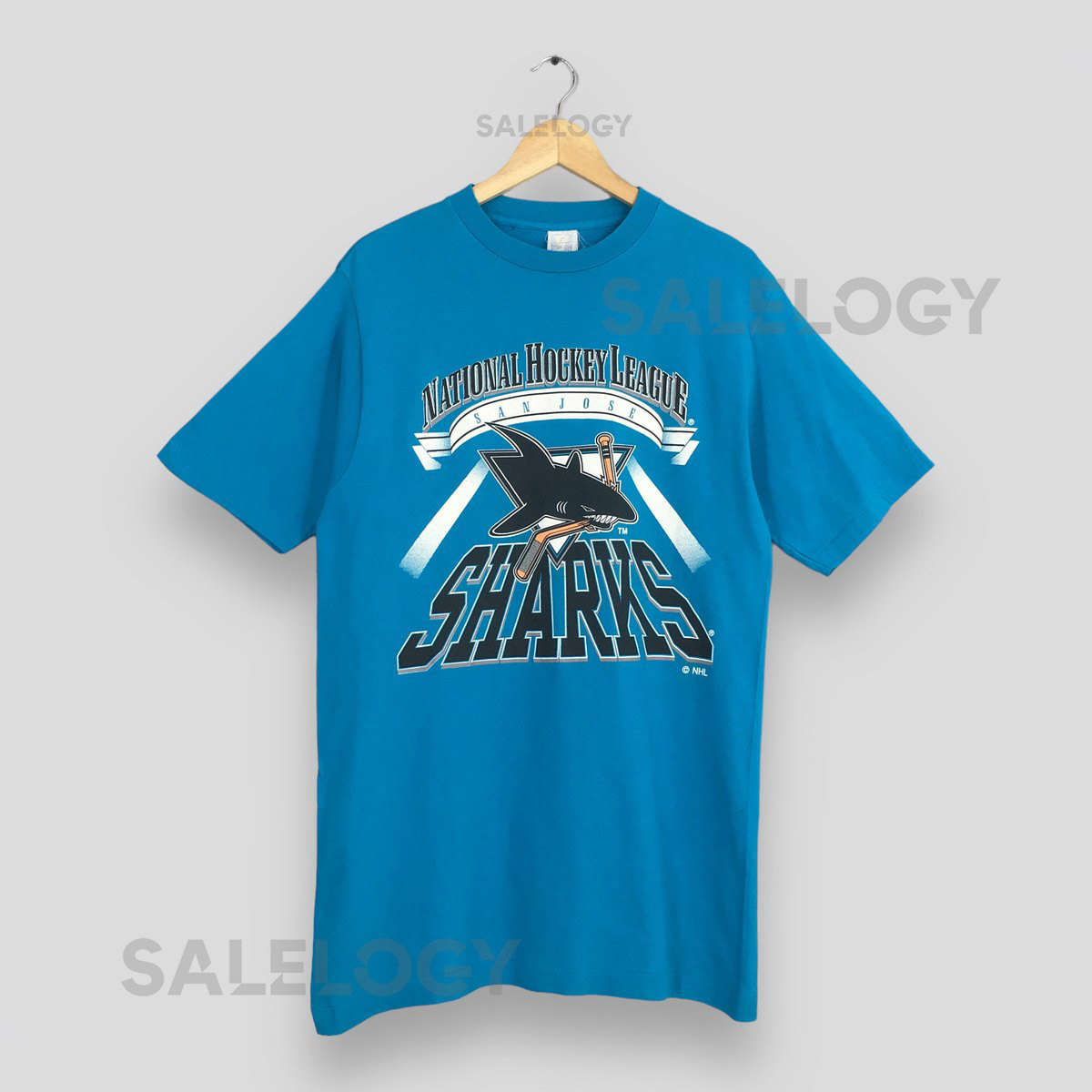 Vintage 90's San Jose Sharks Hockey NHL Tshirt Large Pro Line Nhl Ice Hockey Team Jersey Sj Sharkie Sportswear San Jose Sharks Tee Size L_595