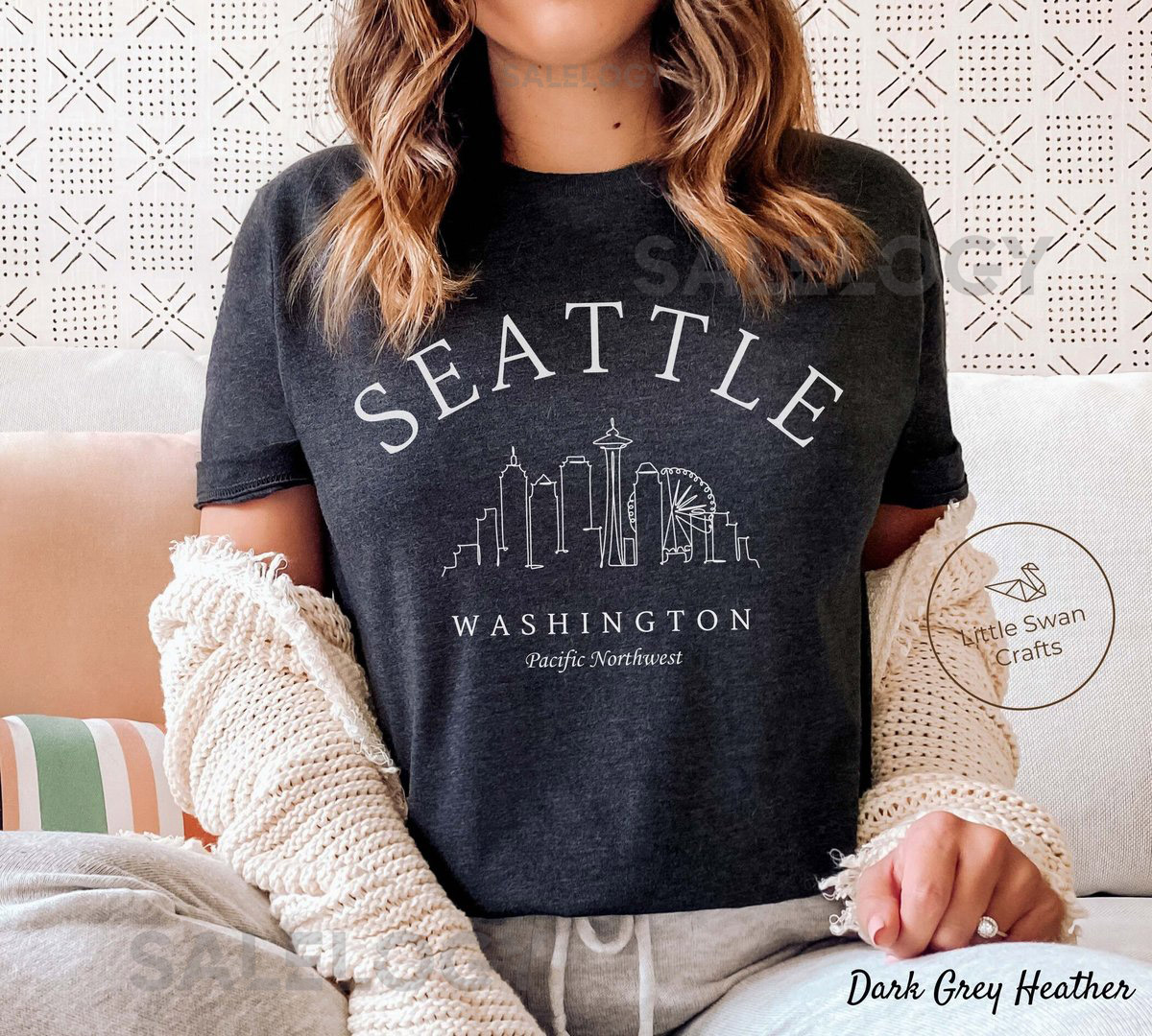 Seattle Skyline Shirt Washington T-shirt Unisex_402