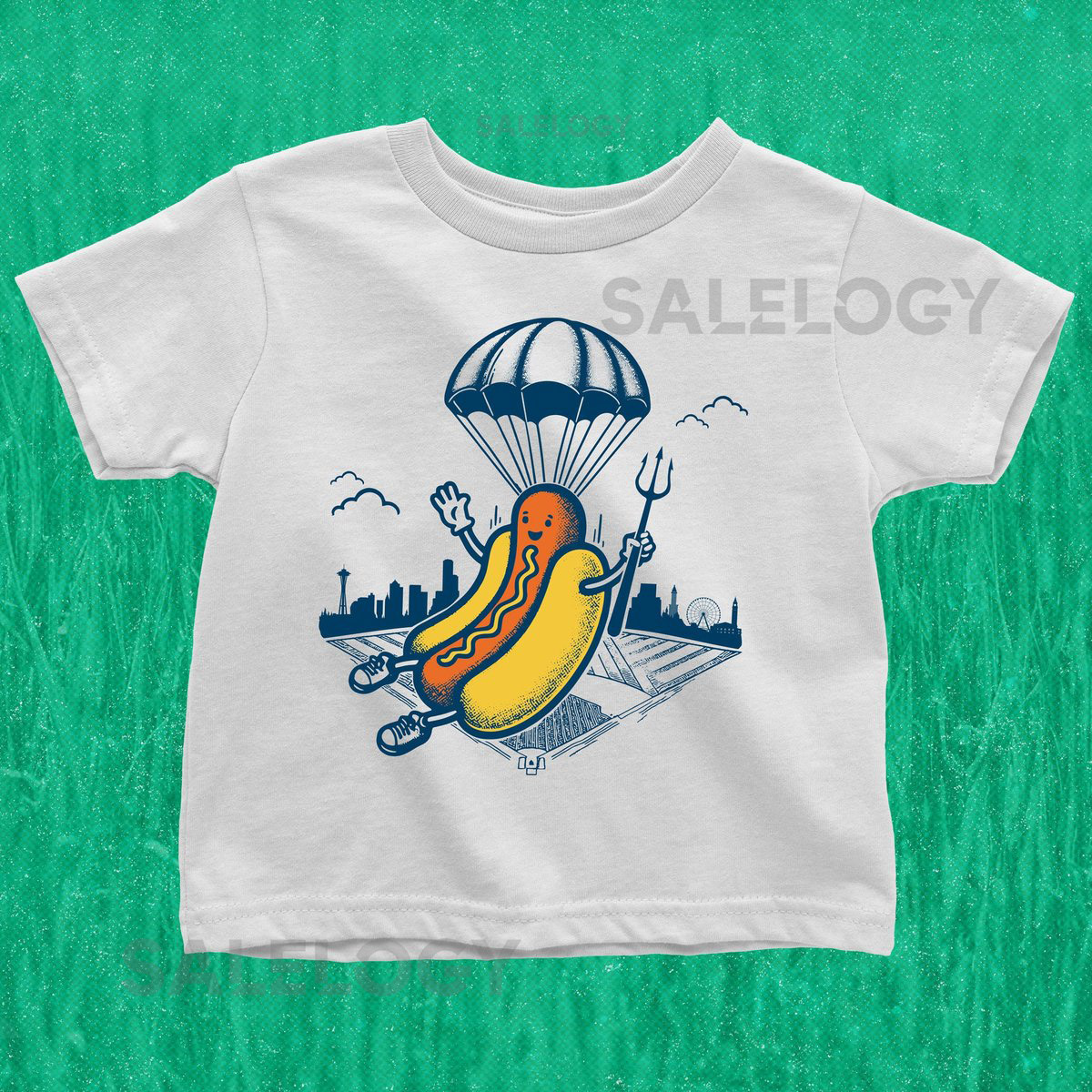 Kids Hot Dogs from Heaven Seattle Baseball tee for kids toddler and youth_160